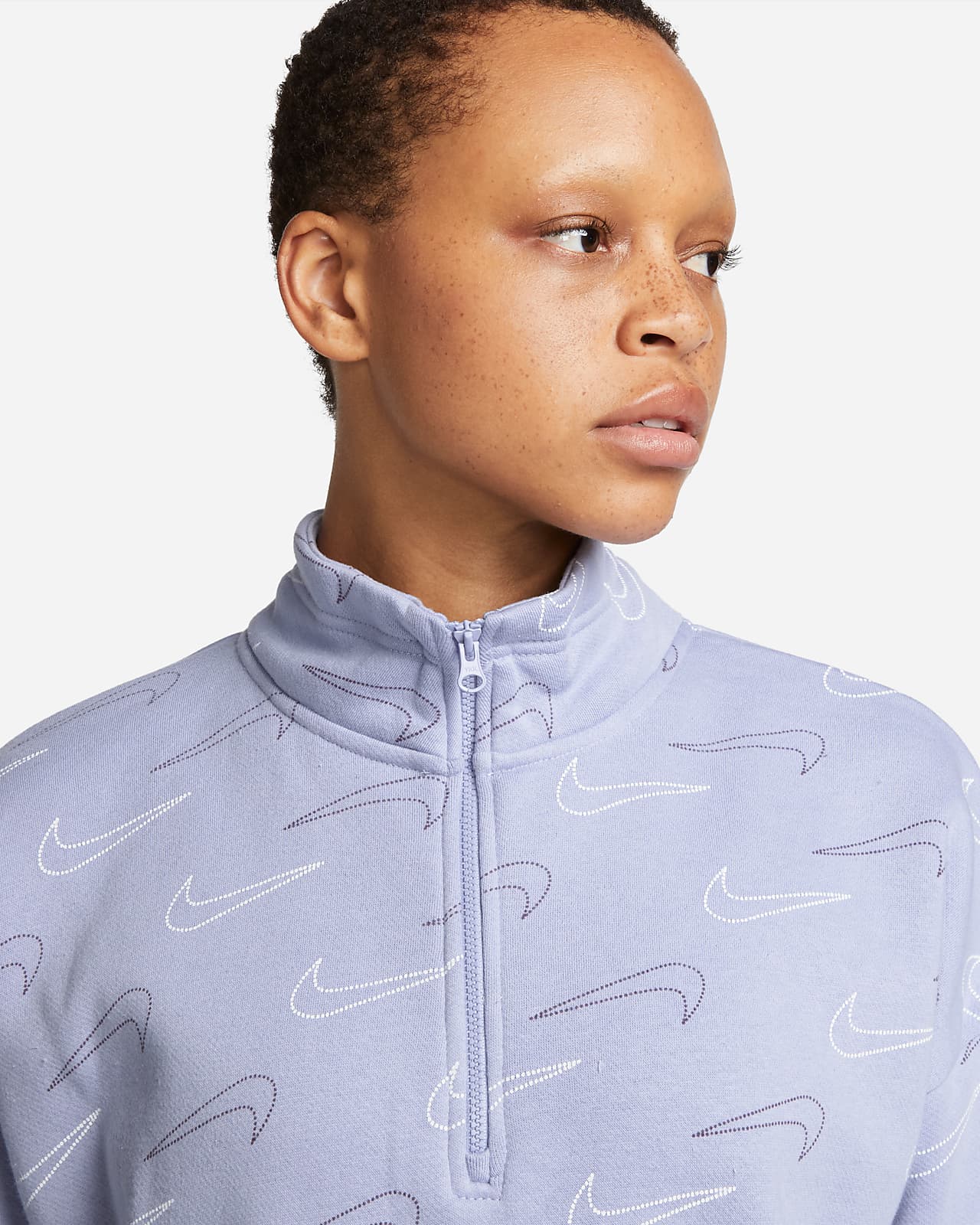 nike collar fleece sweatshirt