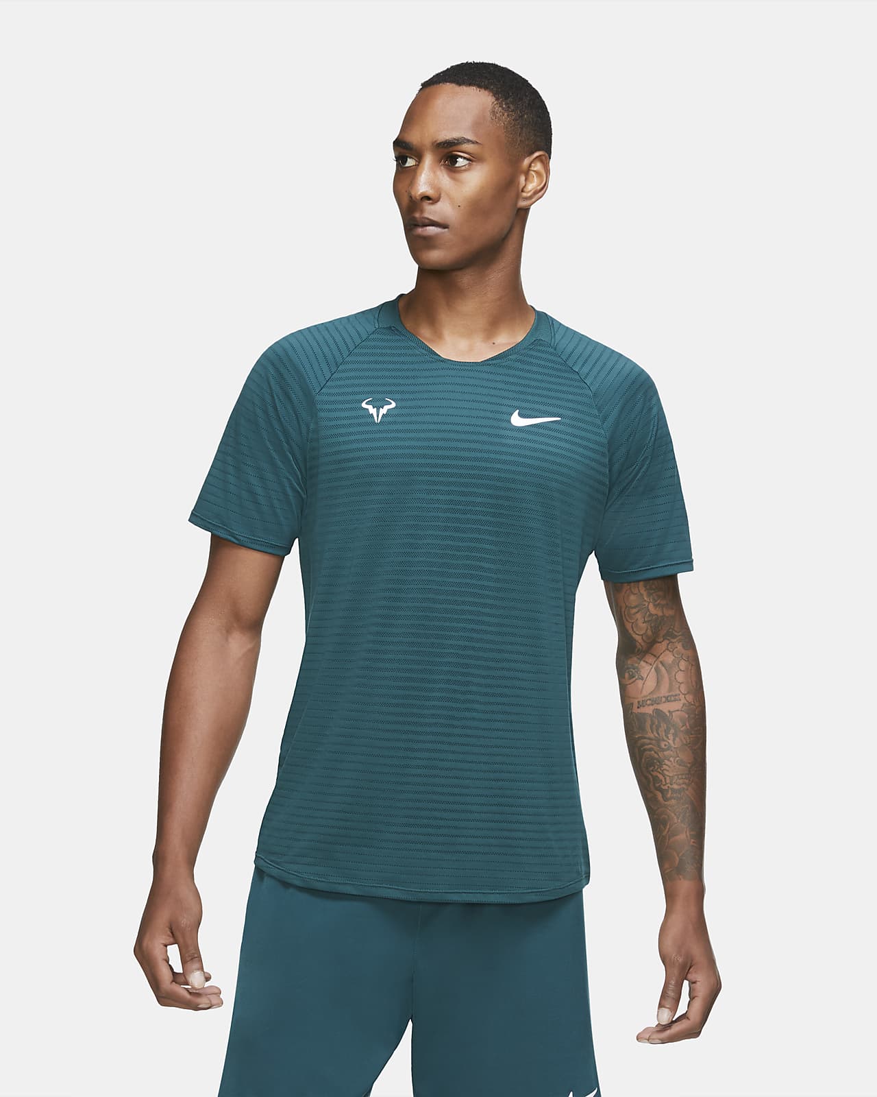 Мужская теннисная футболка с коротким рукавом NikeCourt AeroReact Rafa Slam