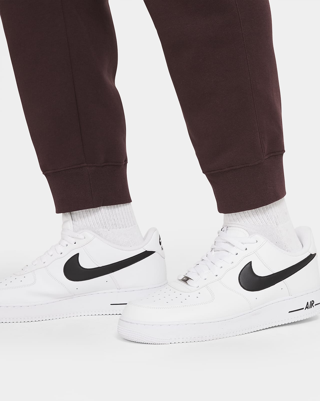 white nike club joggers