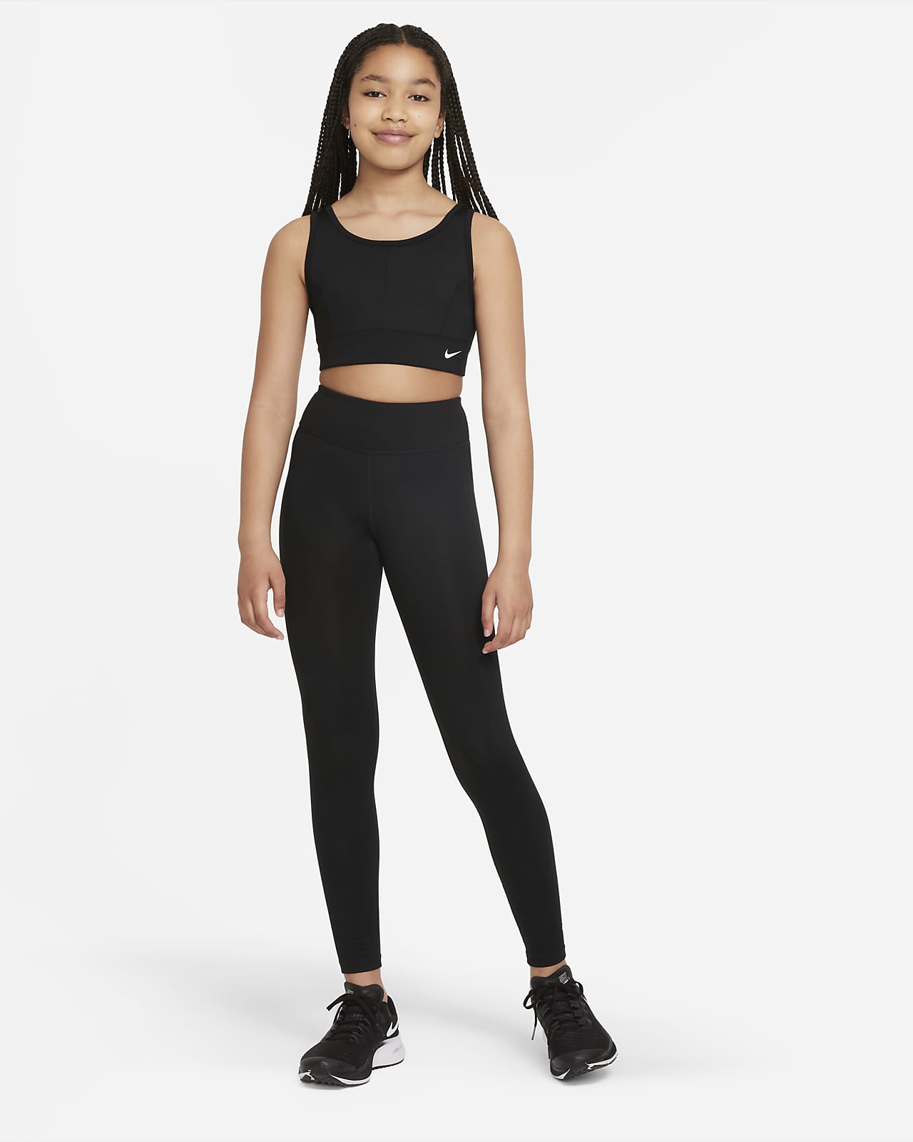 Nike Dri-FIT One Luxe Legging met hoge taille voor meisjes. Nike NL