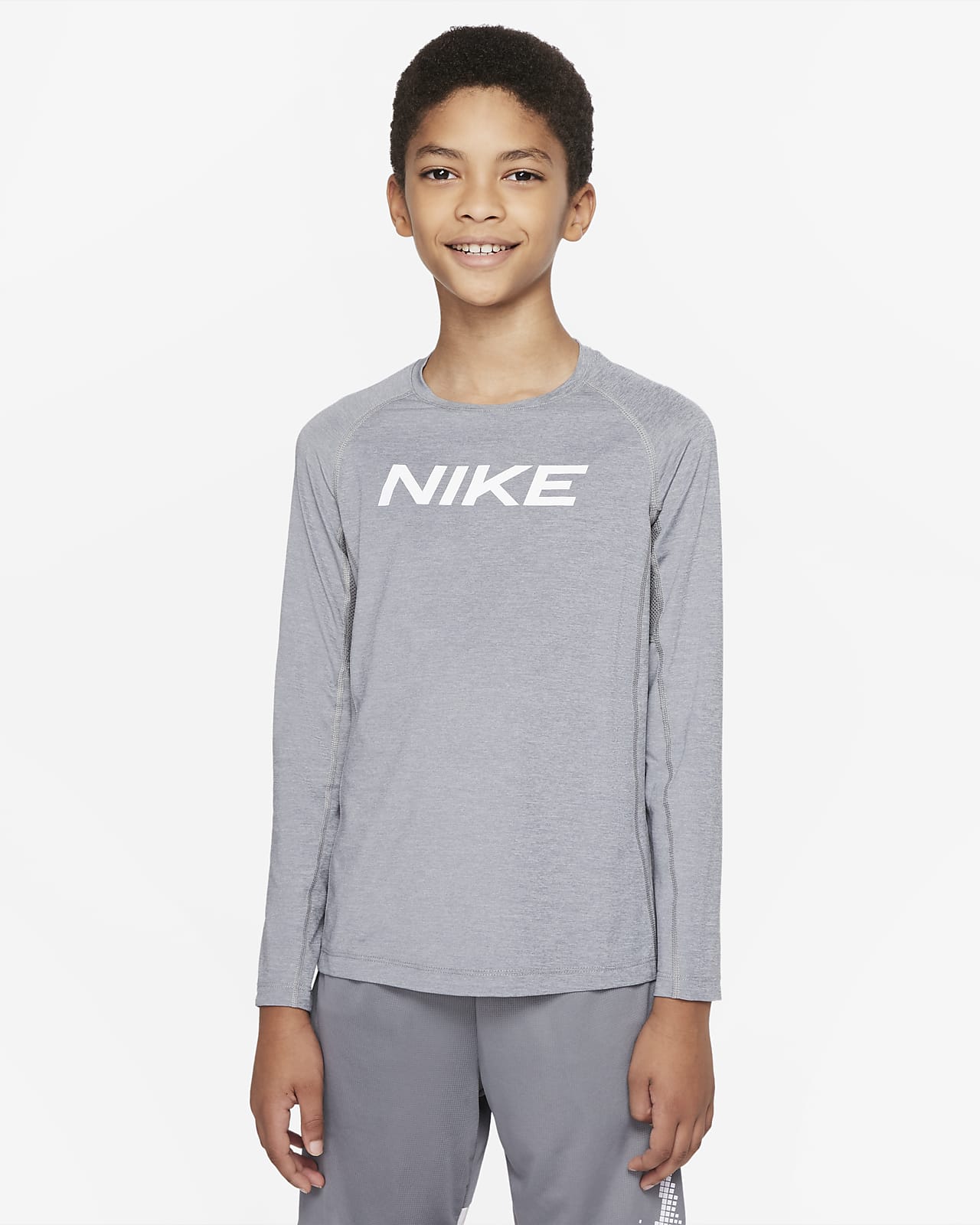 Långärmad tröja Nike Pro Dri-FIT för ungdom (killar)