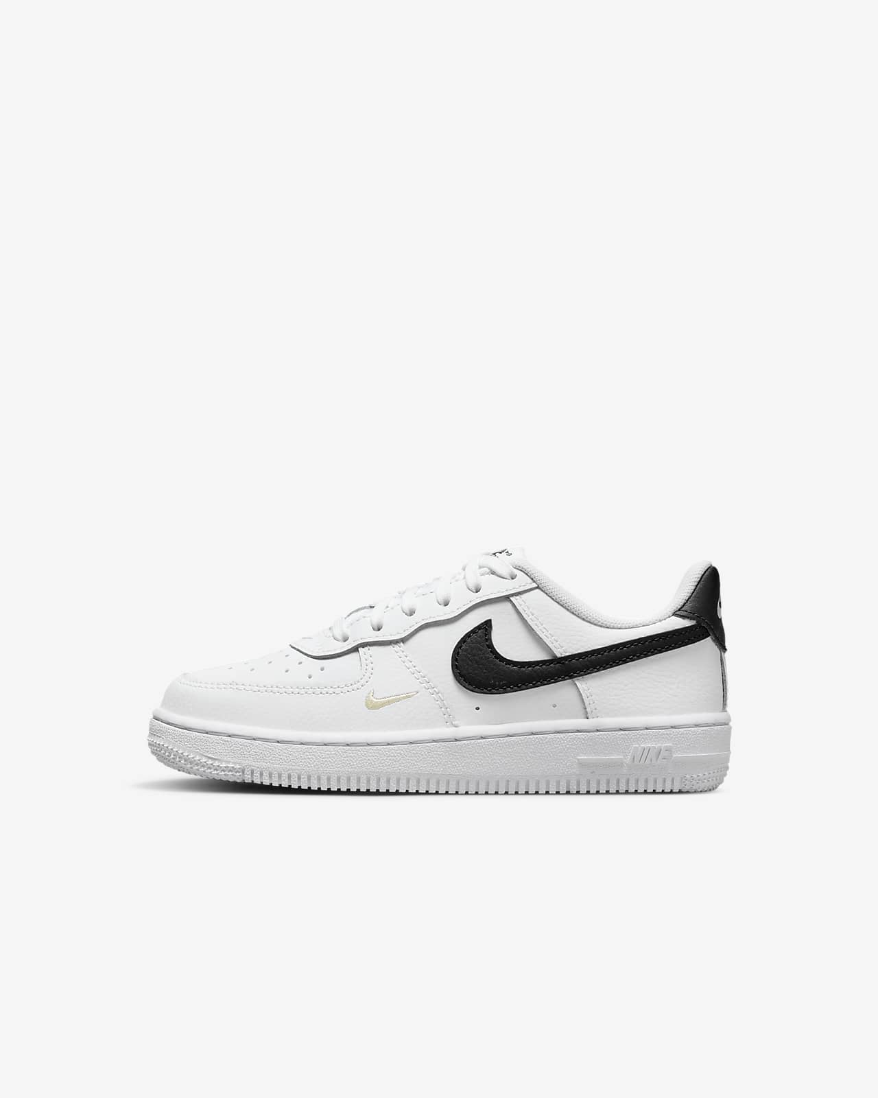 white & black air force 1 lv8 trainers youth