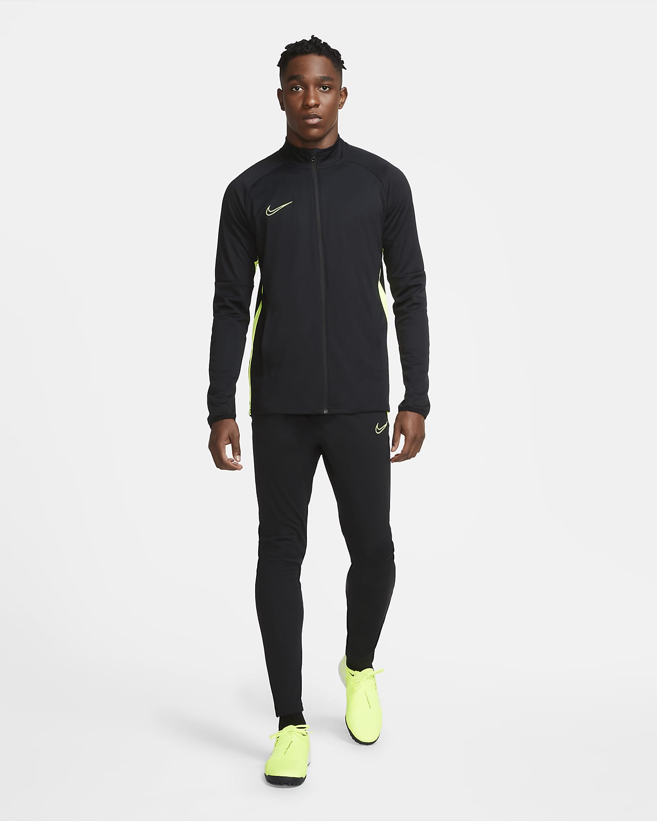 Survetement Homme Nike Dri-Fit Noir et Bleu - Football - Manches