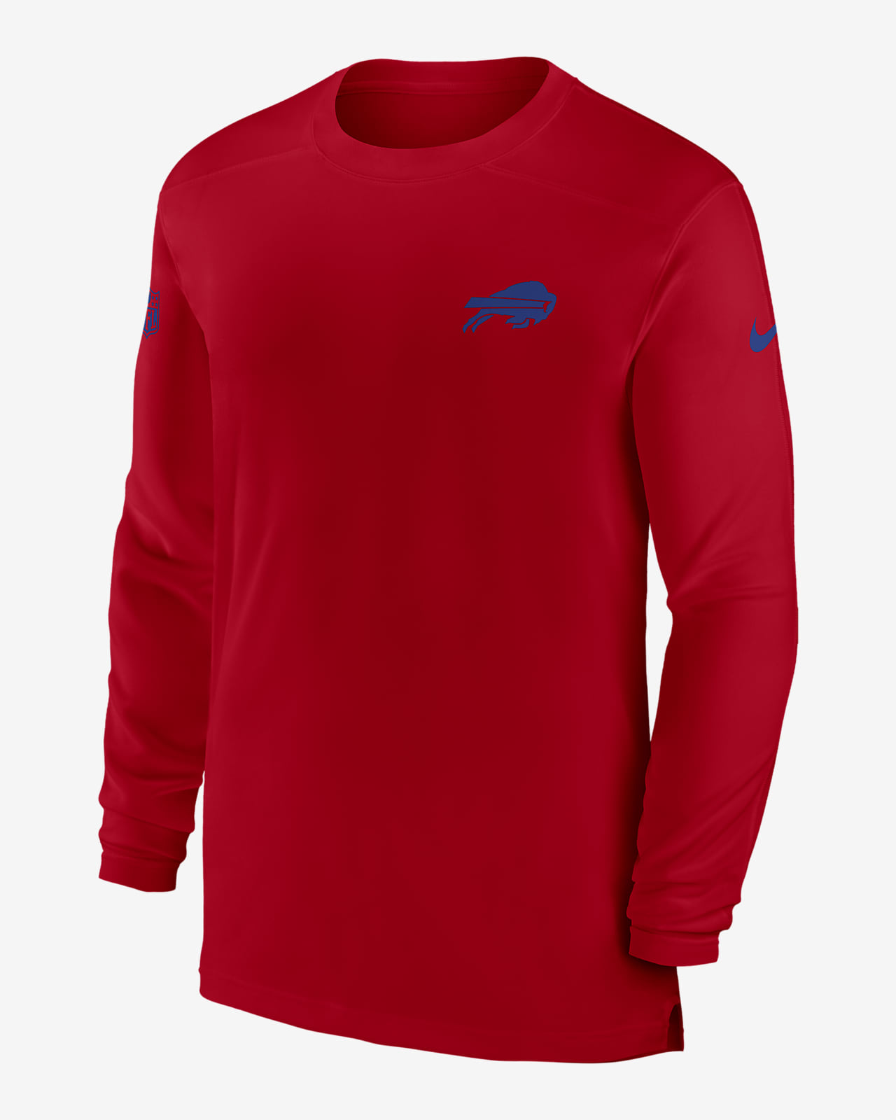 Nike Men's Dri-Fit Sideline Coach (NFL Buffalo Bills) Long-Sleeve Top in Red, Size: 3XL | 00M265N81-0BK
