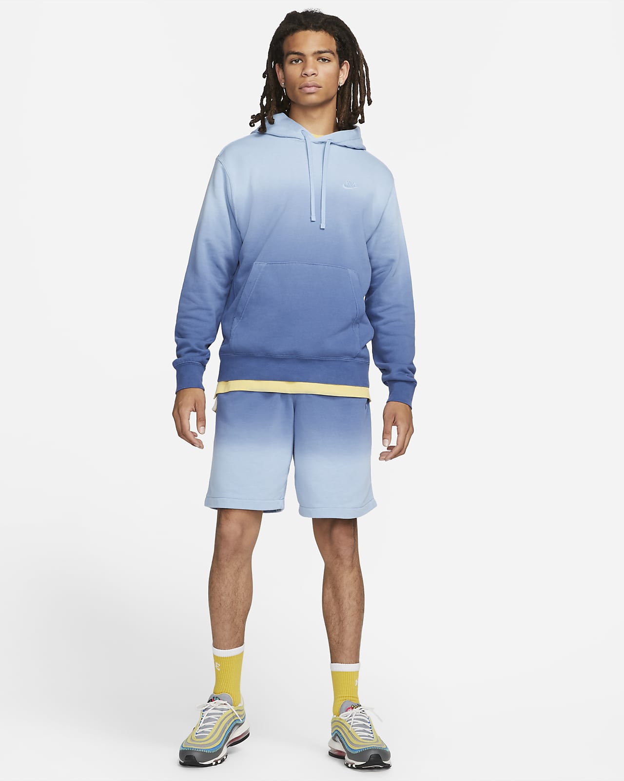 Nike Club+ Men's French Terry Dip Dyed Shorts. Nike SA