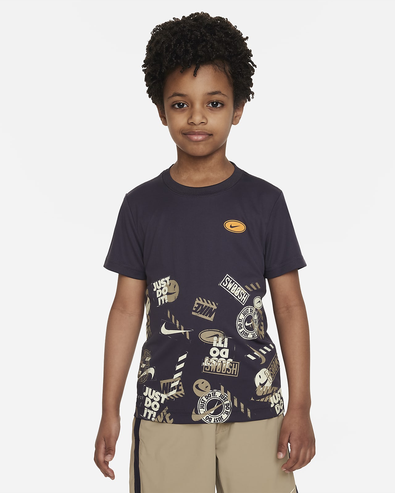 Tochi boom heuvel Persoonlijk Nike Half Stamp Print Tee Little Kids' Dri-FIT T-Shirt. Nike.com
