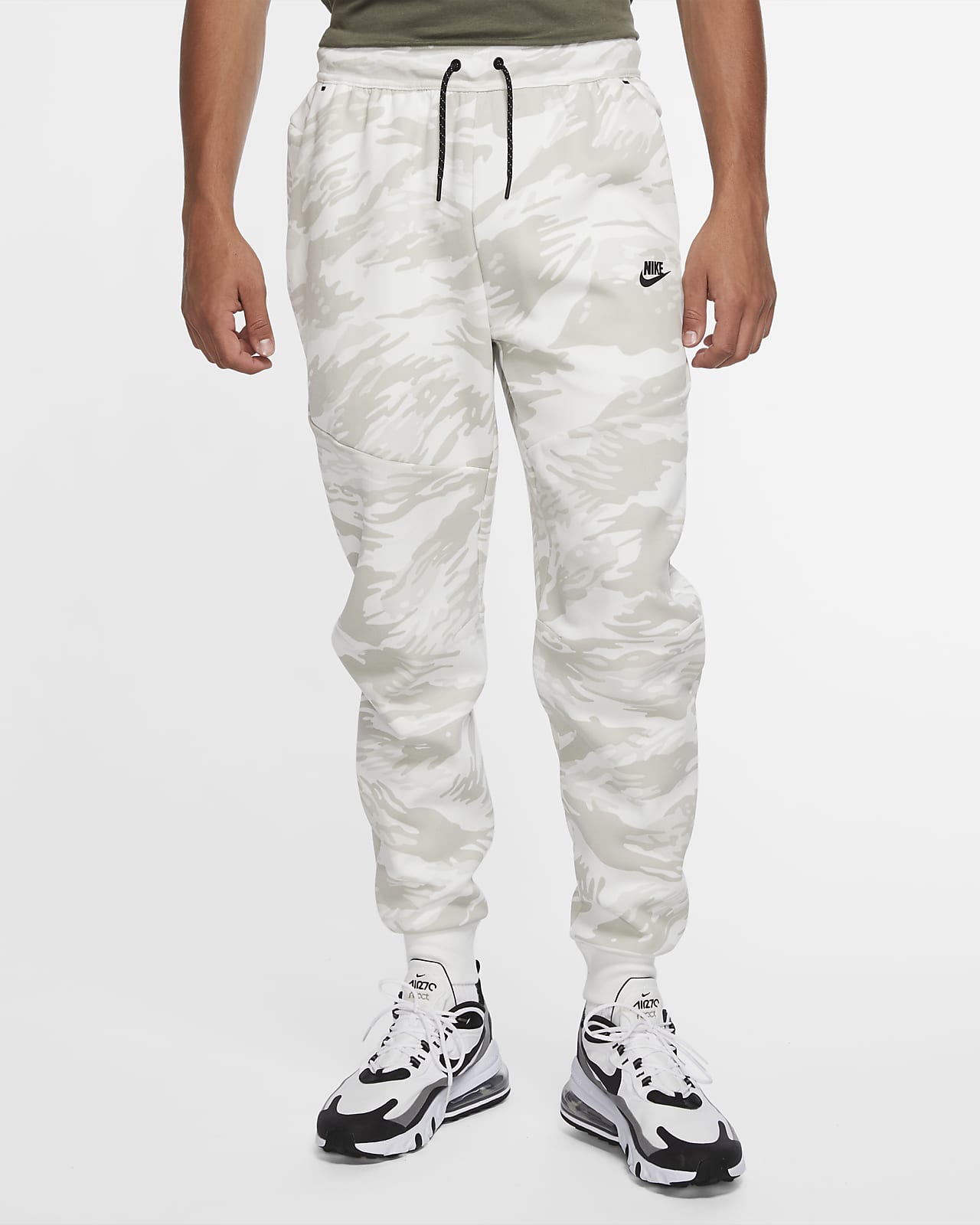 white nike tech fleece joggers