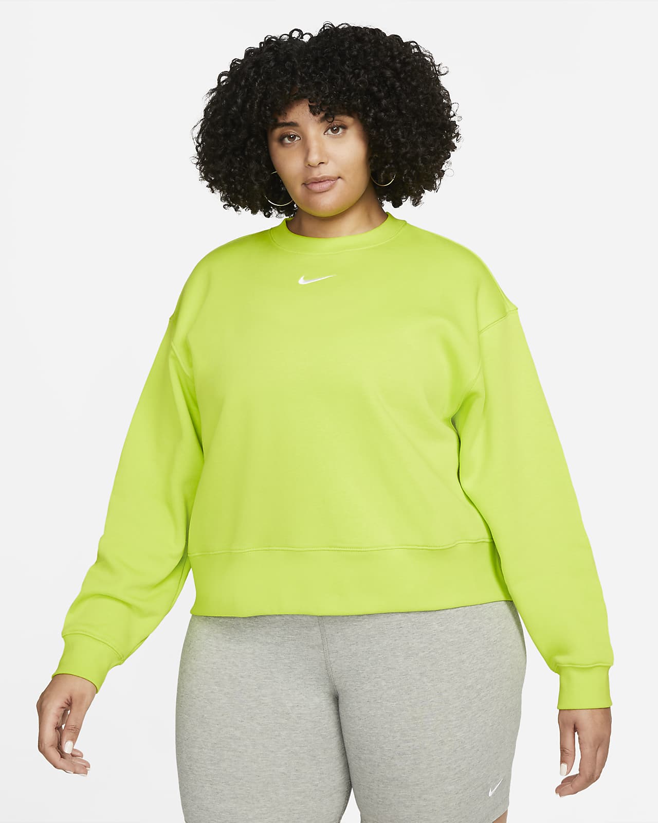 Nike oversized fleece crew Clearance