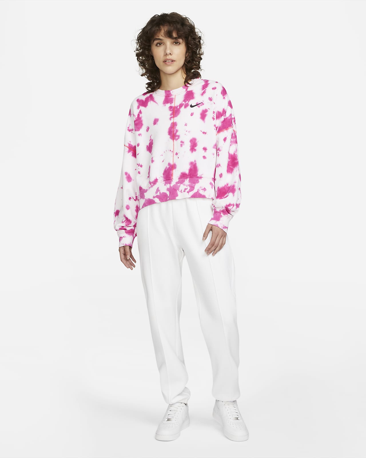 Felpa tie-dye a girocollo oversize in fleece Nike Sportswear - Donna. Nike  IT
