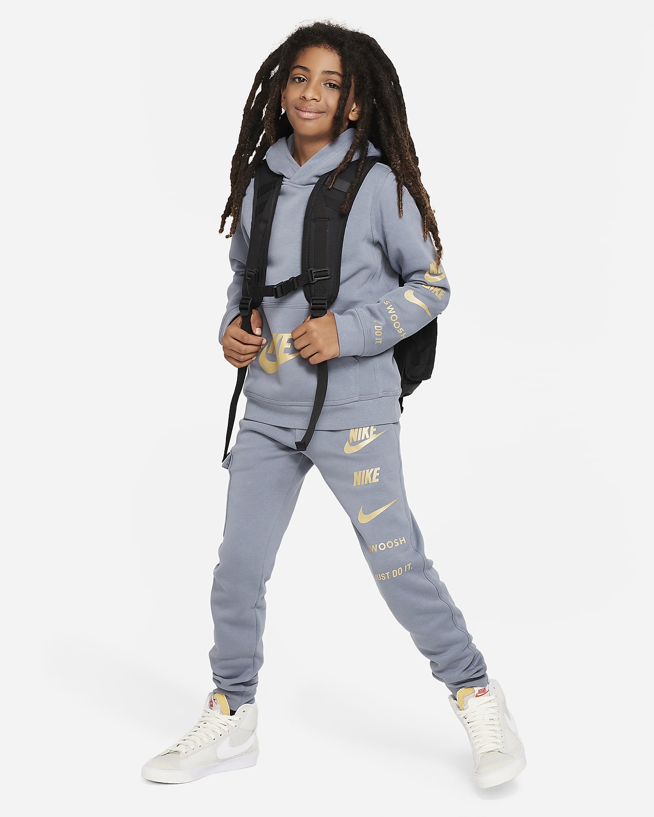 Nike Sportswear Standard Issue Fleece-Hoodie für ältere Kinder. Nike LU
