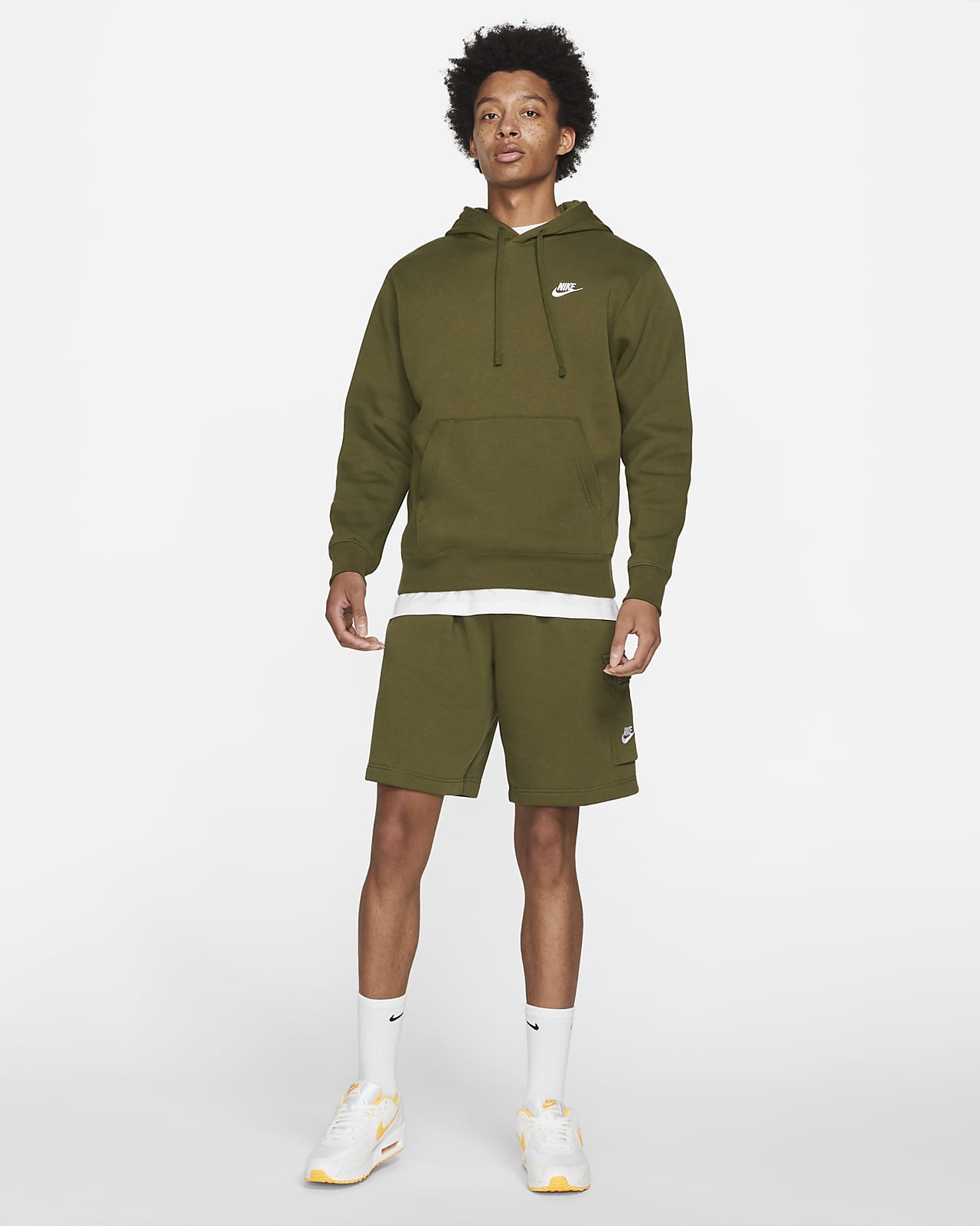 nike cargo shorts green