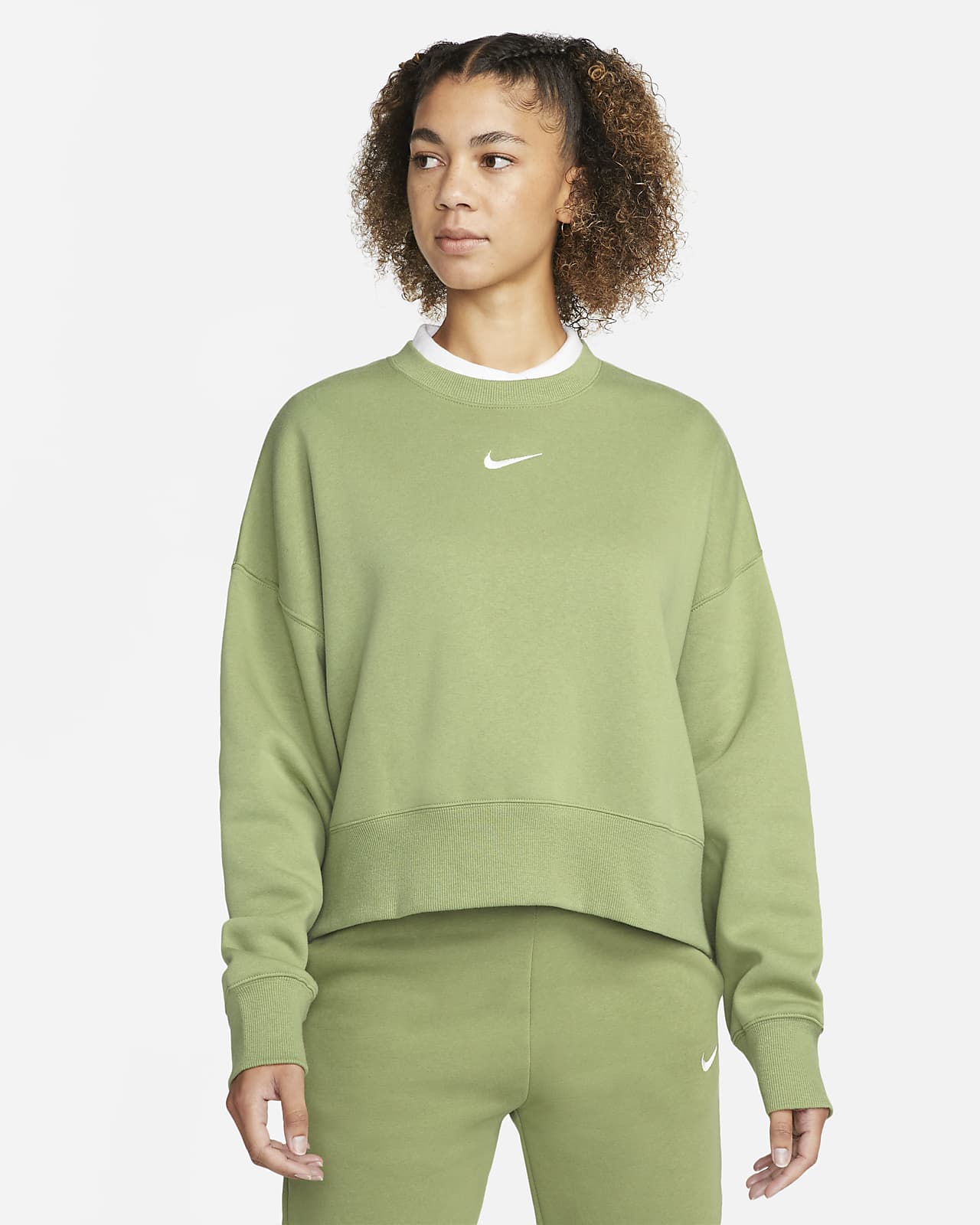 stroom kolf Hilarisch Nike Sportswear Phoenix Fleece Women's Over-Oversized Crew-Neck Sweatshirt.  Nike CA