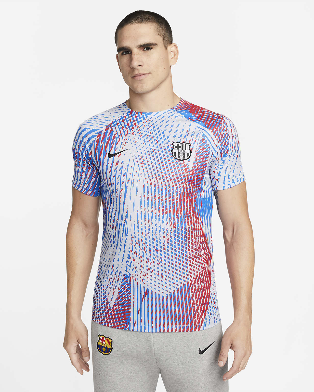 especificar Aproximación excusa FC Barcelona Camiseta de fútbol para antes del partido Nike Dri-FIT -  Hombre. Nike ES