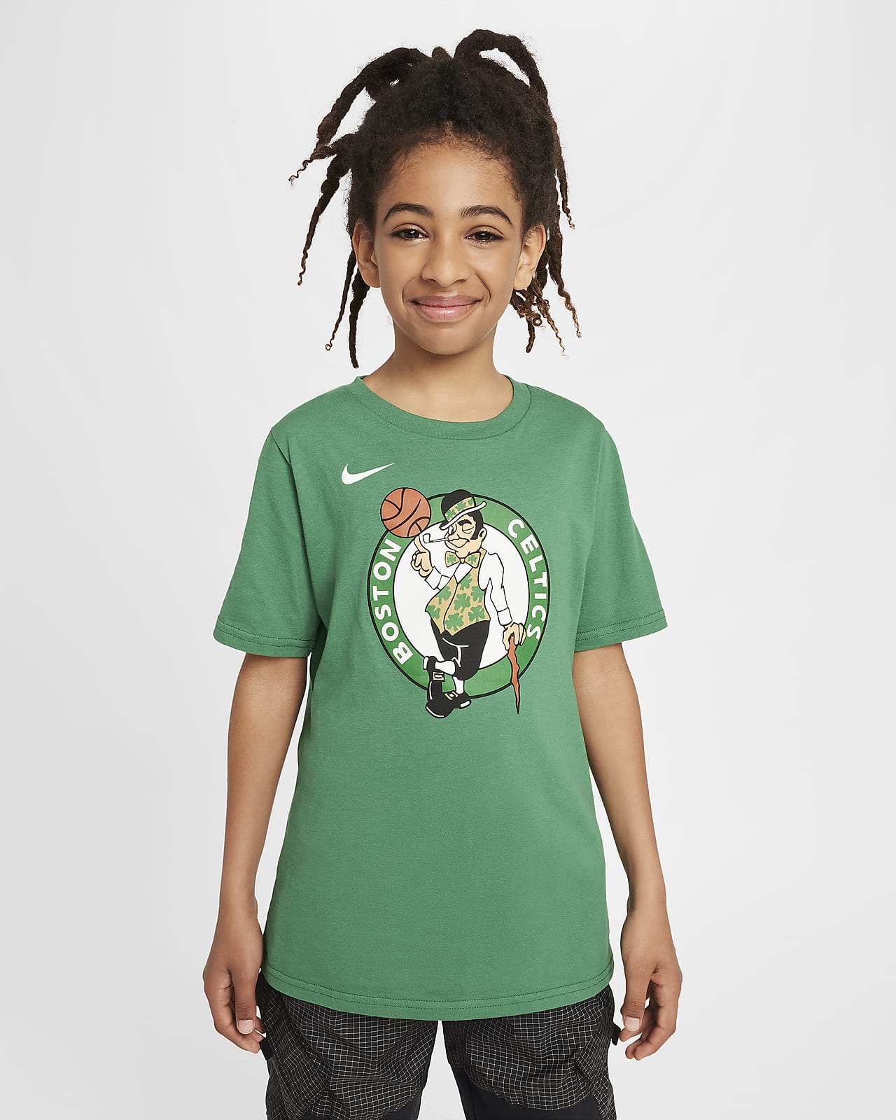 Boston Celtics Essential Nike NBA Logo-T-shirten til større børn (drenge)