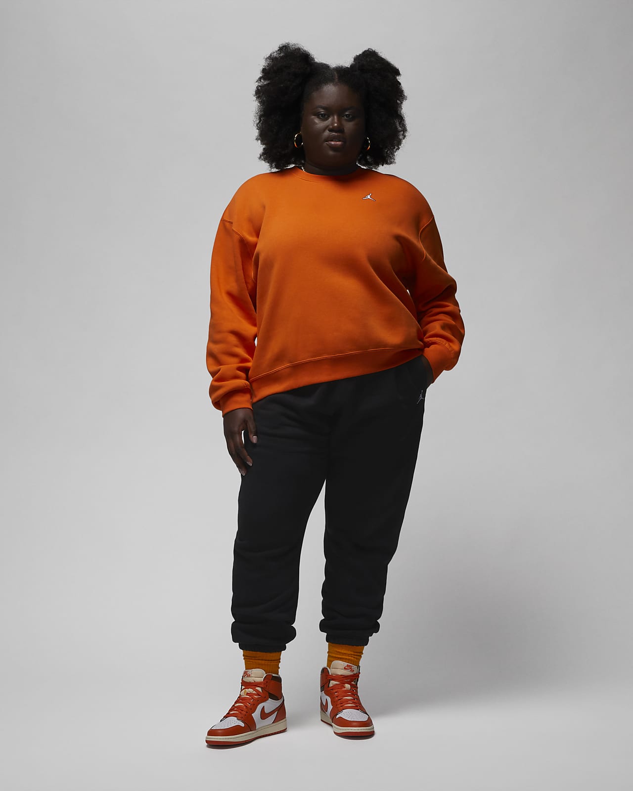 Sudadera de cuello de tejido para mujer Jordan Brooklyn (talla grande). Nike.com
