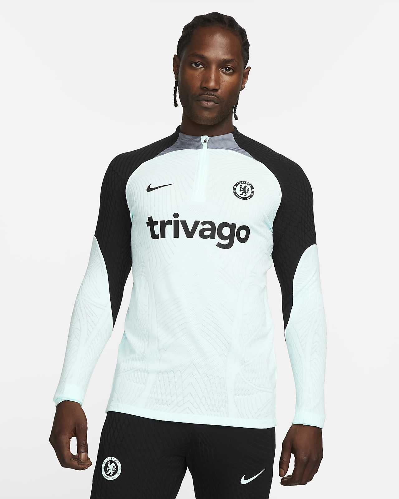 Ανδρική ποδοσφαιρική μπλούζα προπόνησης Nike Dri-FIT ADV εναλλακτικής εμφάνισης Τσέλσι Strike Elite
