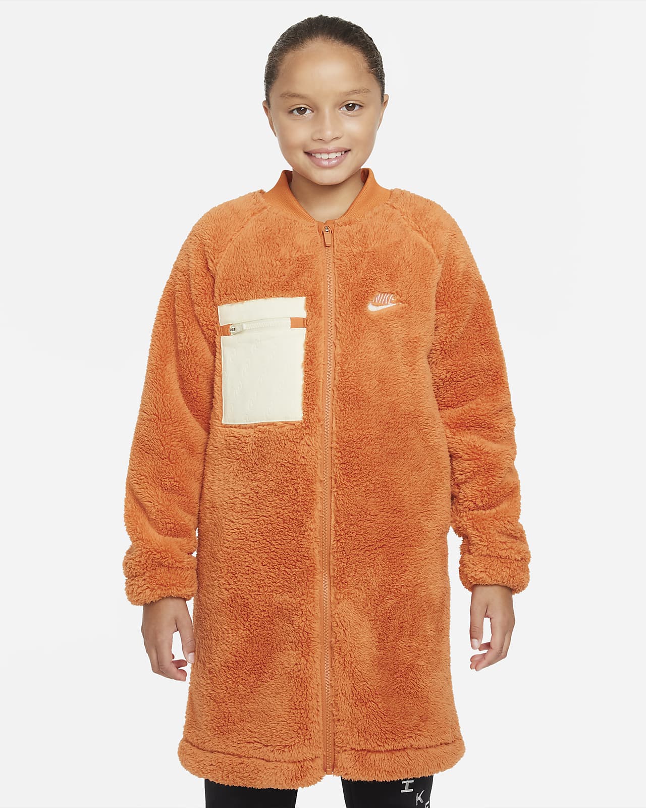 Chamarra acondicionada para el invierno Nike Sportswear para niñas talla  grande. Nike MX