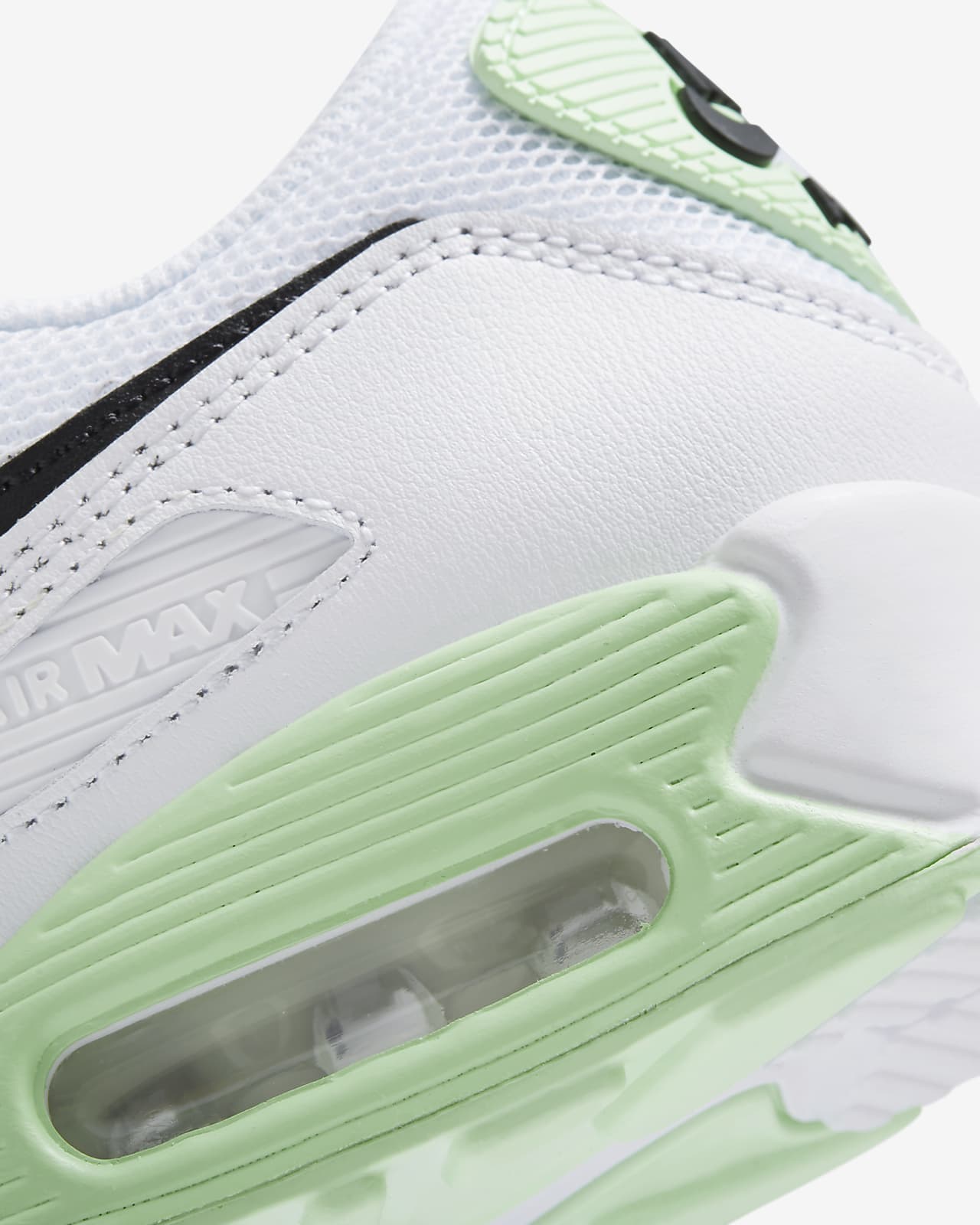 nike air max 90 white and green sneakers