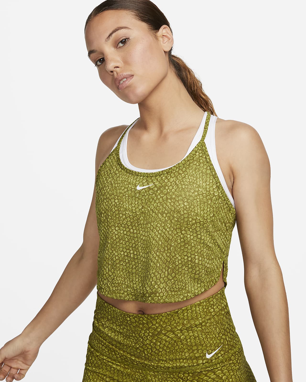 Nike Dri-FIT One Women's Printed Crop Tank Top