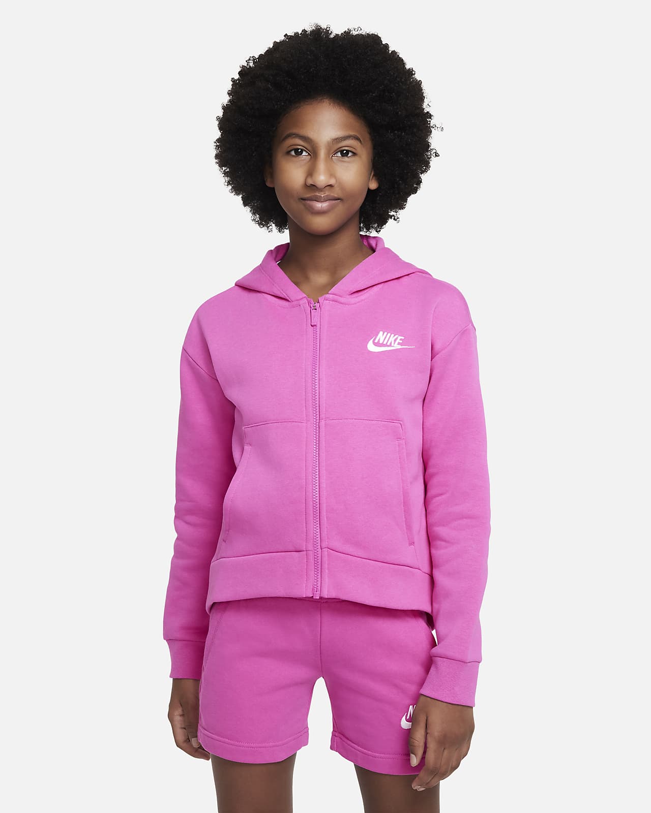 Nike Sportswear Club (Girls') Full-Zip Nike.com