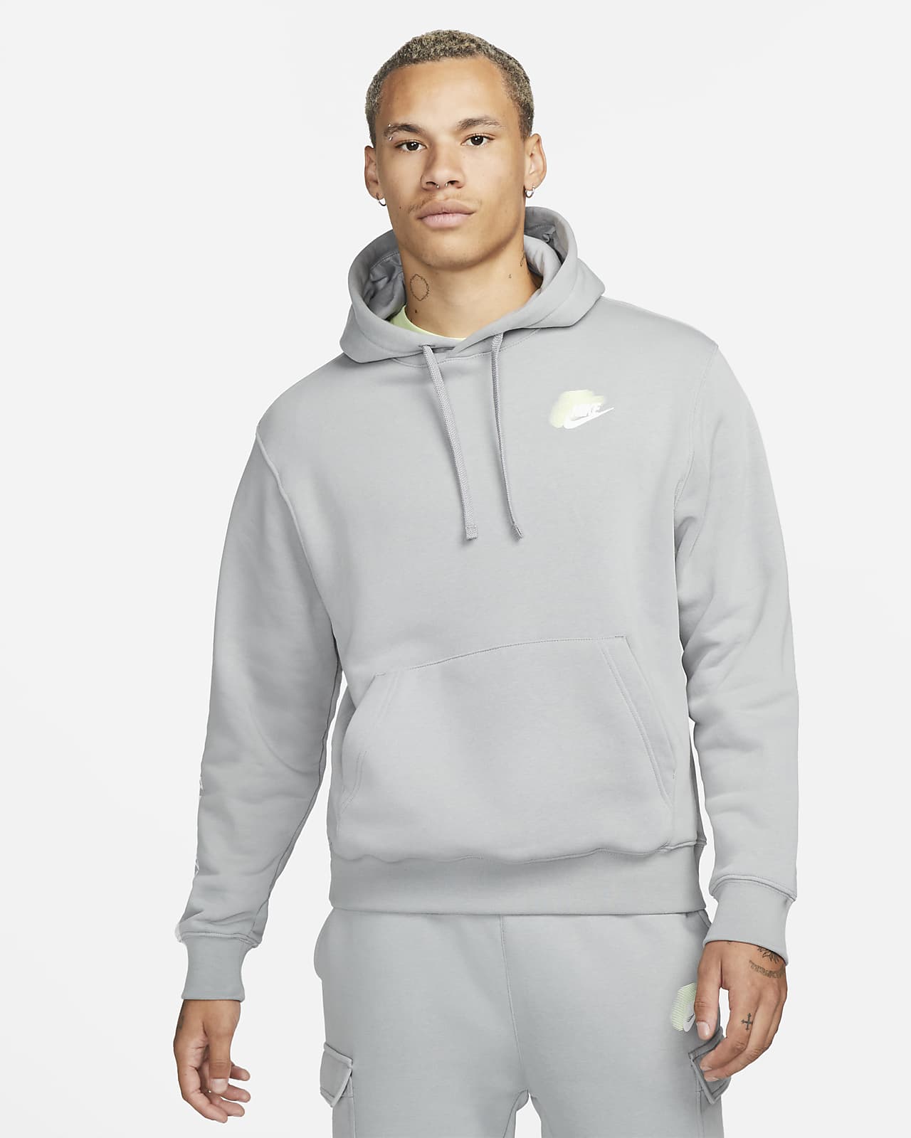Felpa pullover in fleece con cappuccio Nike Sportswear Standard Issue – Uomo