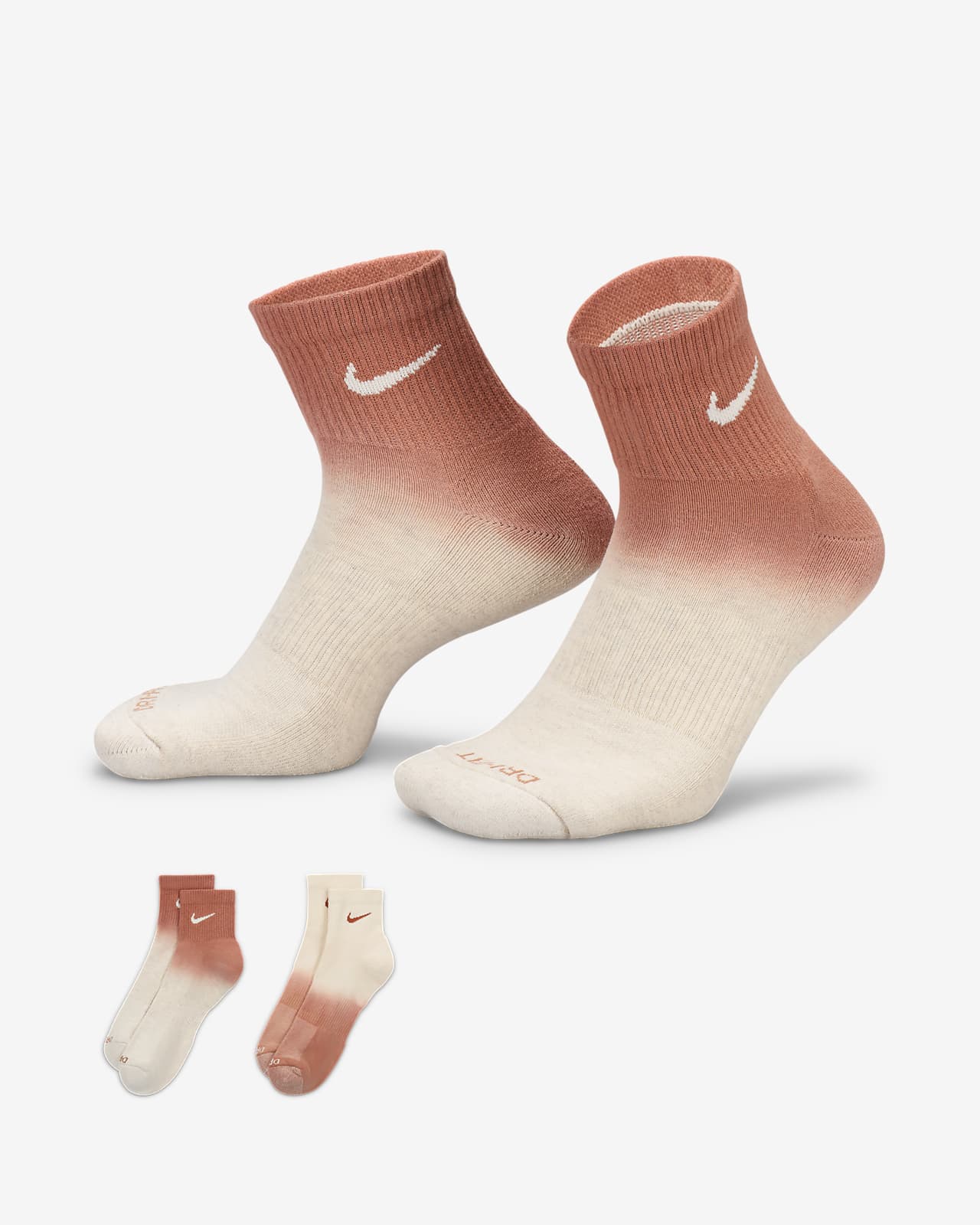 Nike Everyday Plus Calcetines hasta el tobillo acolchados (2 pares)