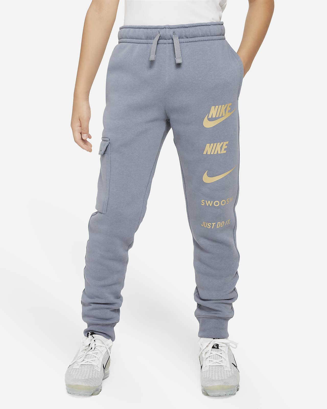 Pants cargo de tejido Fleece para niños talla grande Nike Sportswear