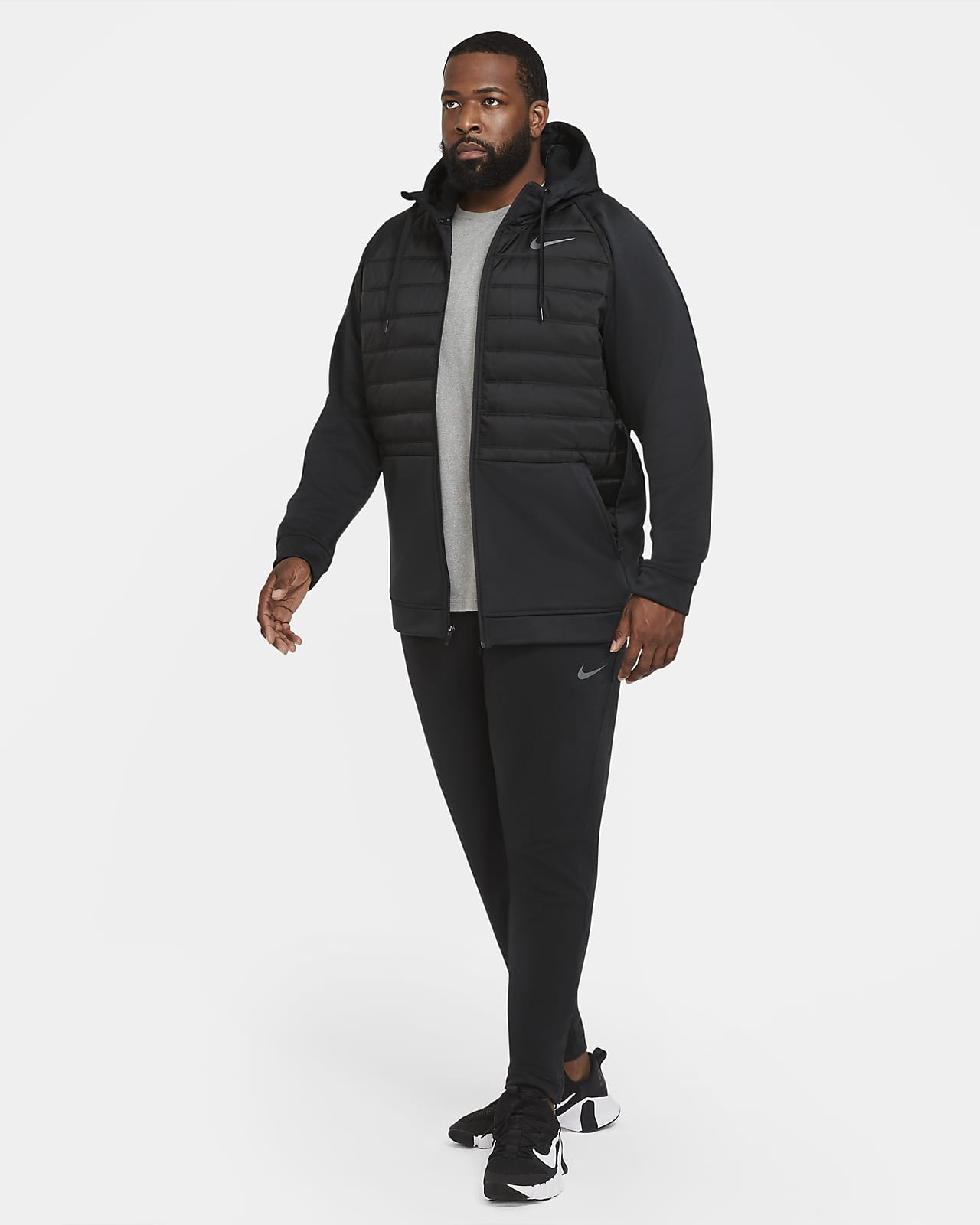 nike pro zip up jacket