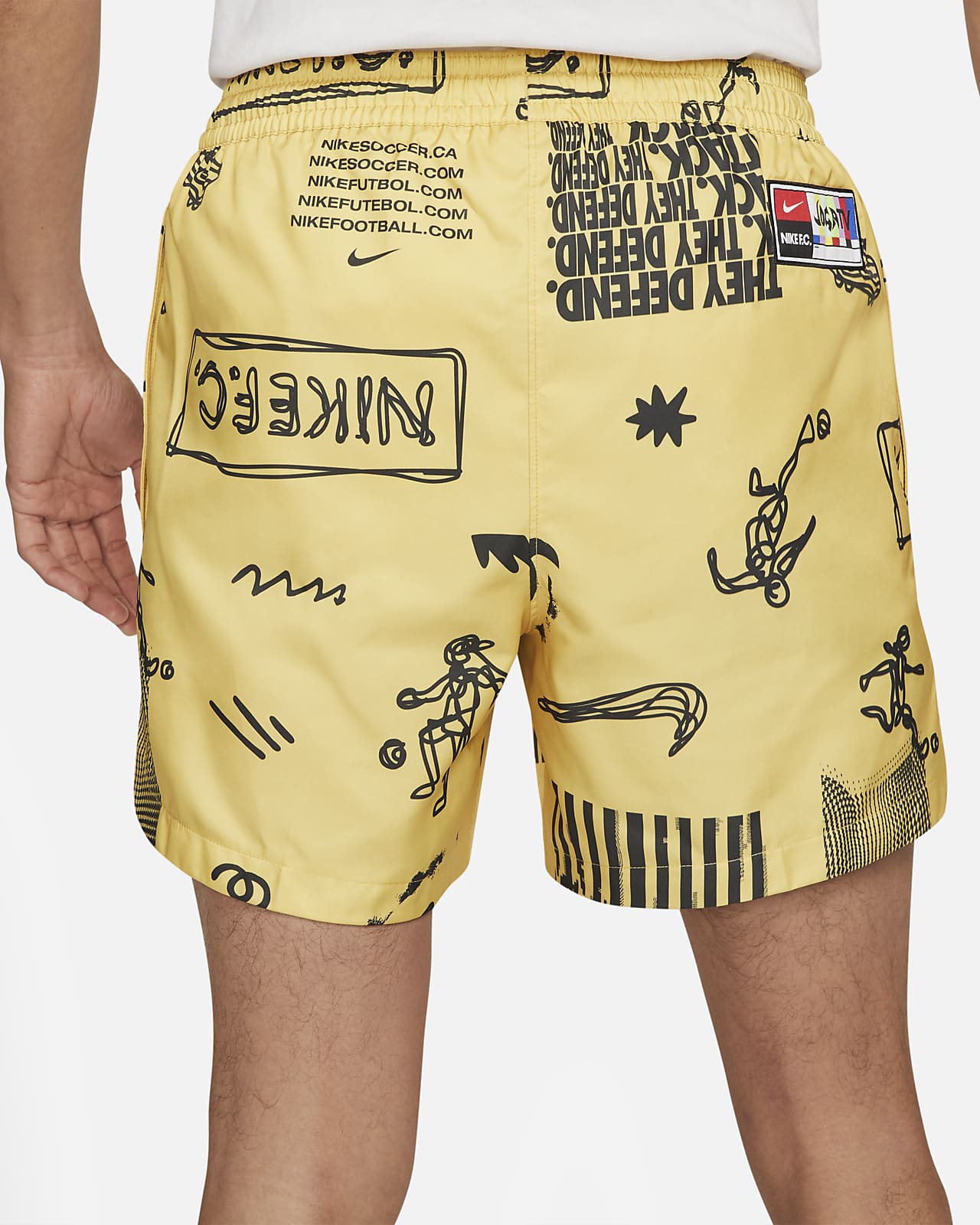 yellow nike soccer shorts