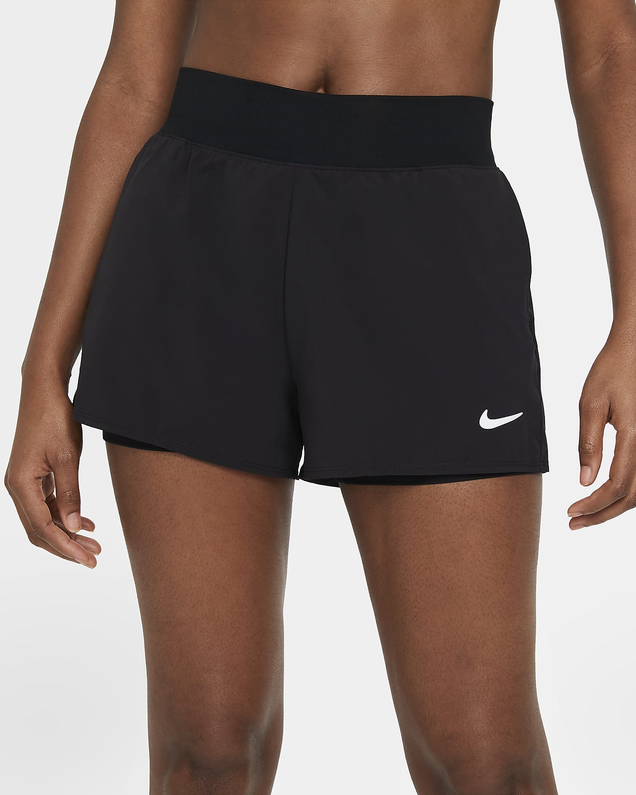 nike tennis shorts black