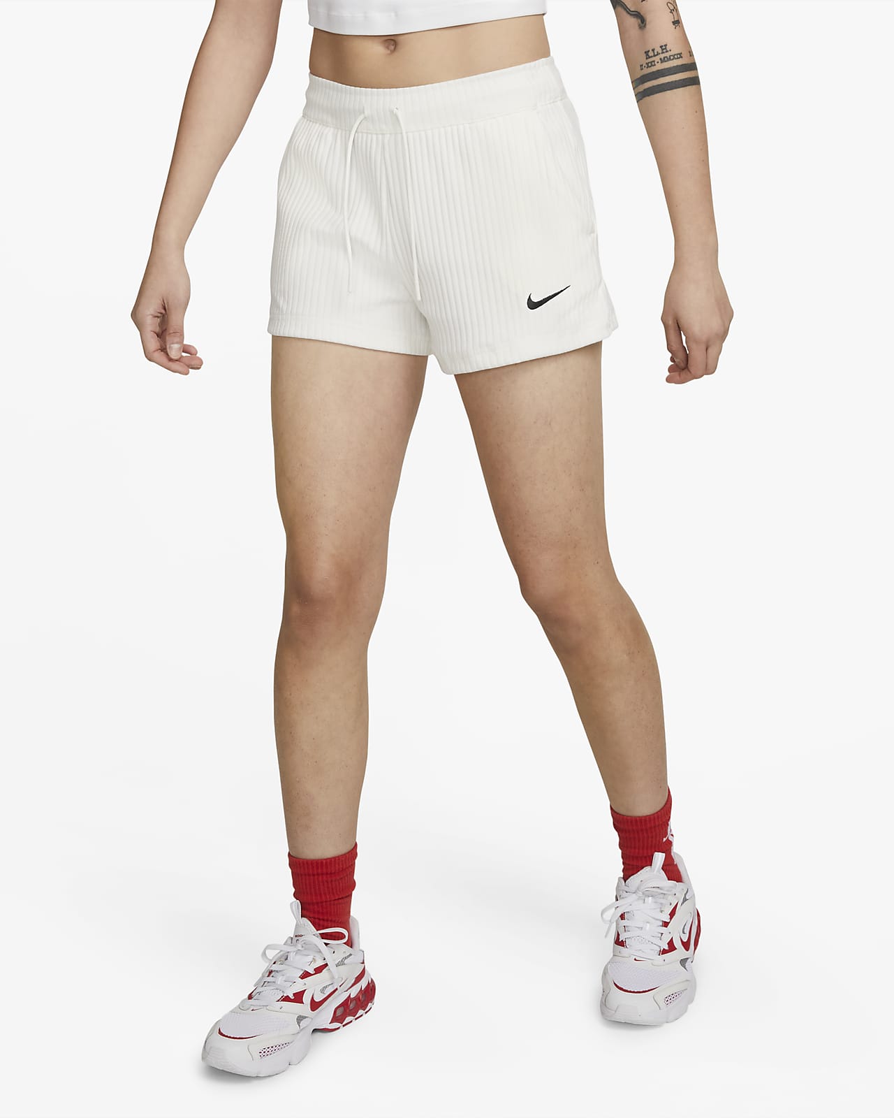 Nike Sportswear Pantalón corto de punto de talle alto - Mujer. Nike ES