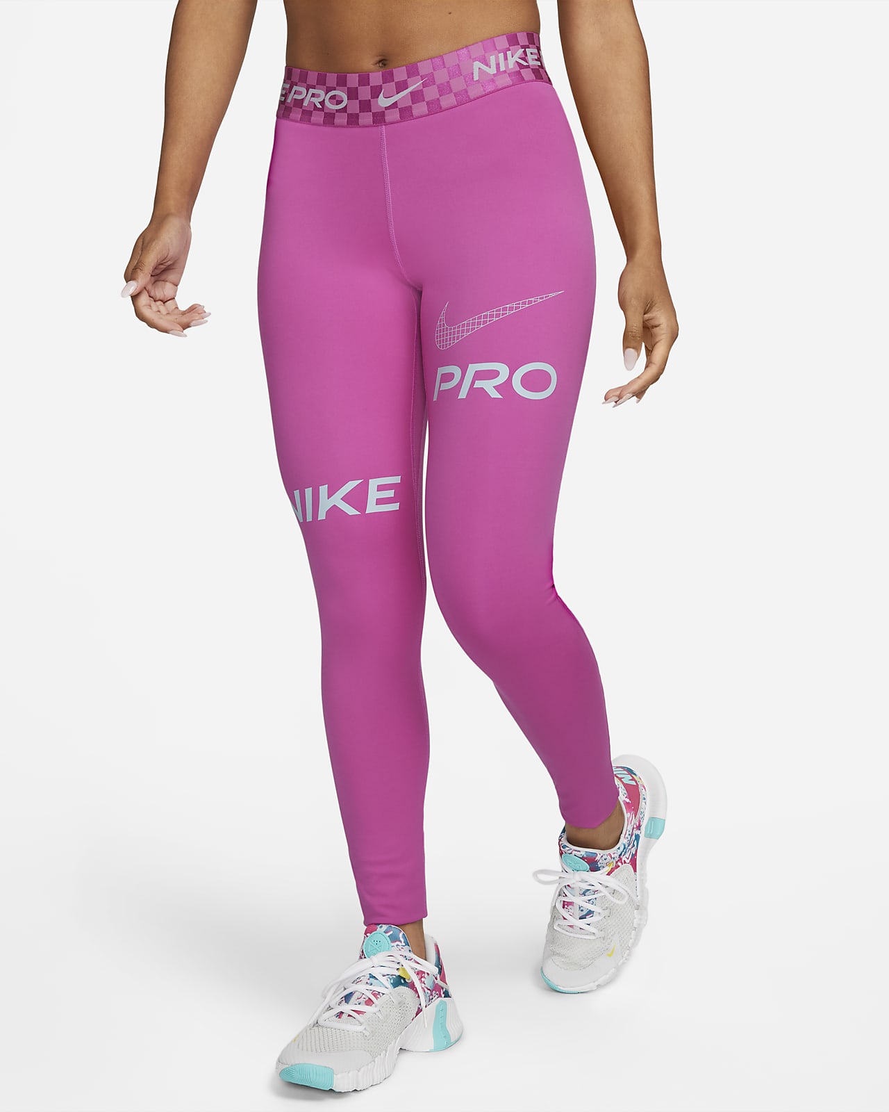 Nike Pro Women's Mid-Rise Graphic Training Leggings. Nike NL