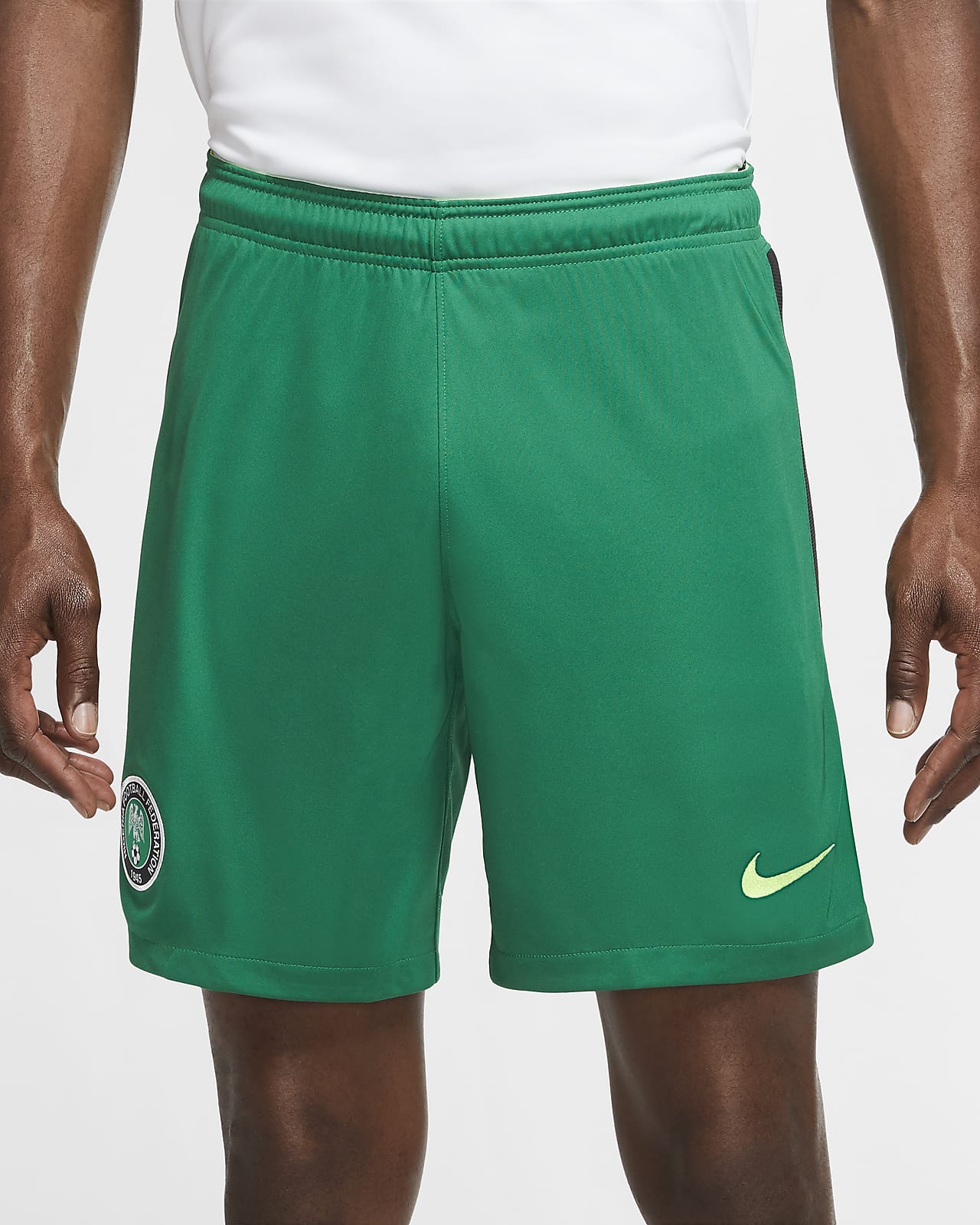 Nike Football Nigeria stadium home shorts in green-White