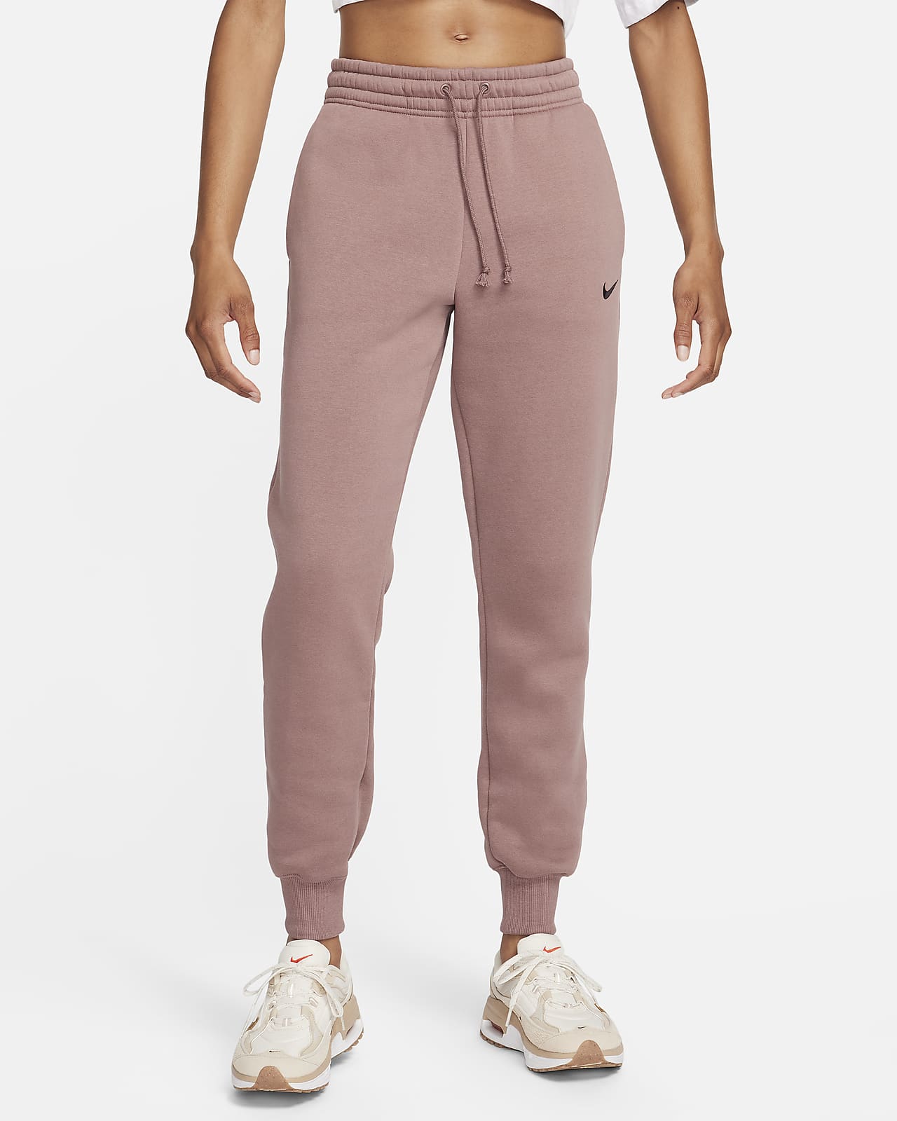 Nike Sportswear Phoenix Fleece-sweatpants med mellemhøj talje til kvinder
