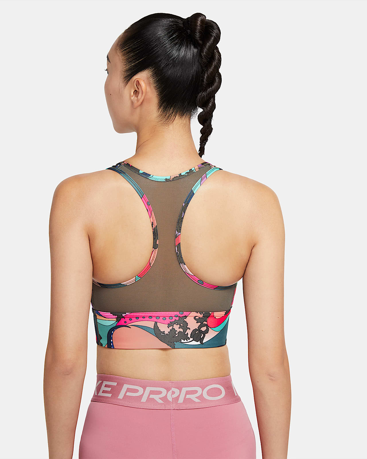 Nike公式 ナイキ スウッシュ アイコン クラッシュ ウィメンズ ミディアムサポート ワンピース パッド プリンテッド スポーツブラ オンラインストア 通販サイト