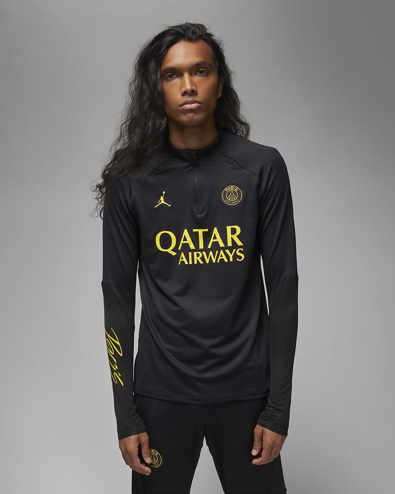 Jordan 2023 Paris Saint-Germain Fourth Jersey - black-yellow, S