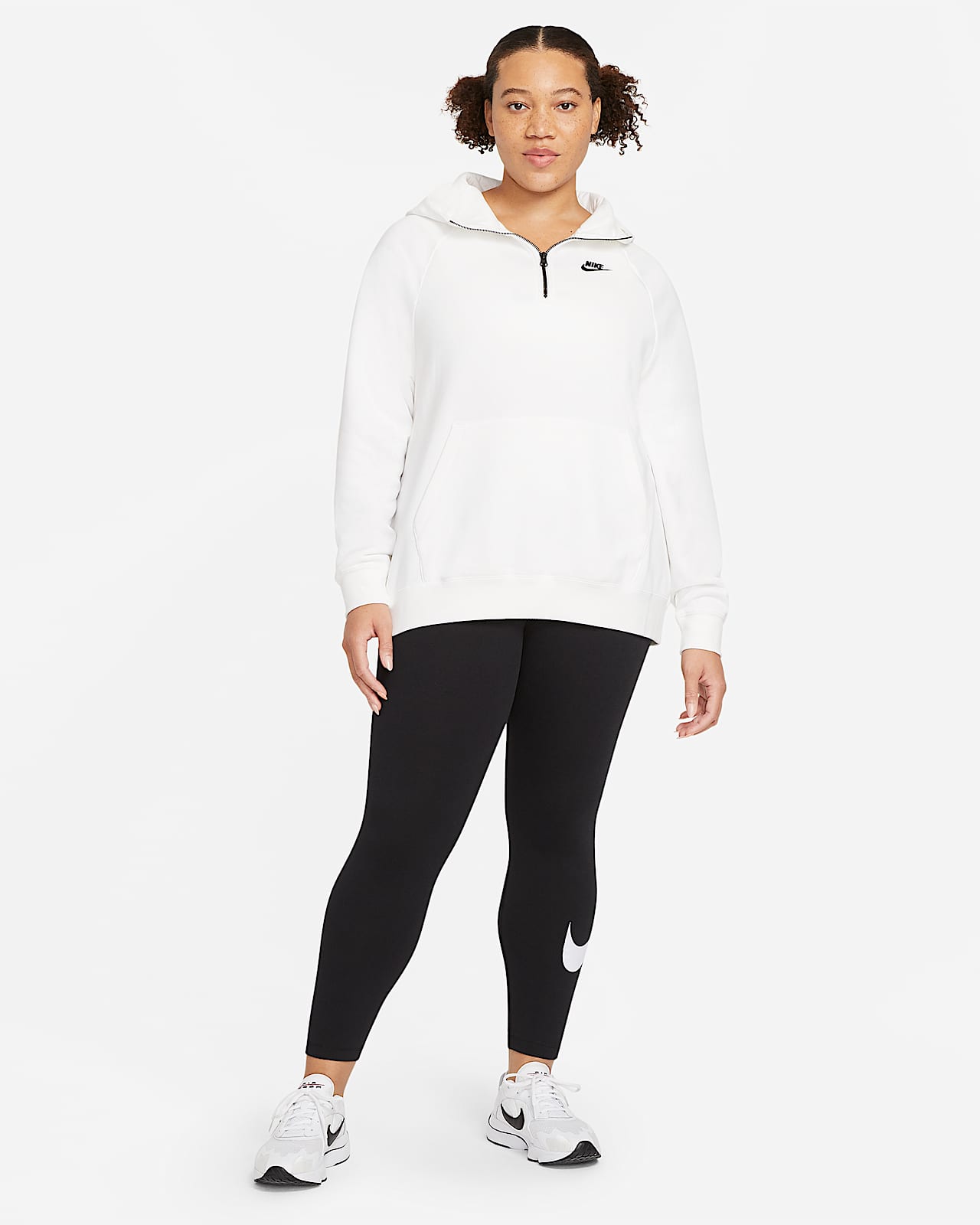 Nike Sportswear Essential Swoosh legging met halfhoge taille voor dames (grote  maten). Nike NL
