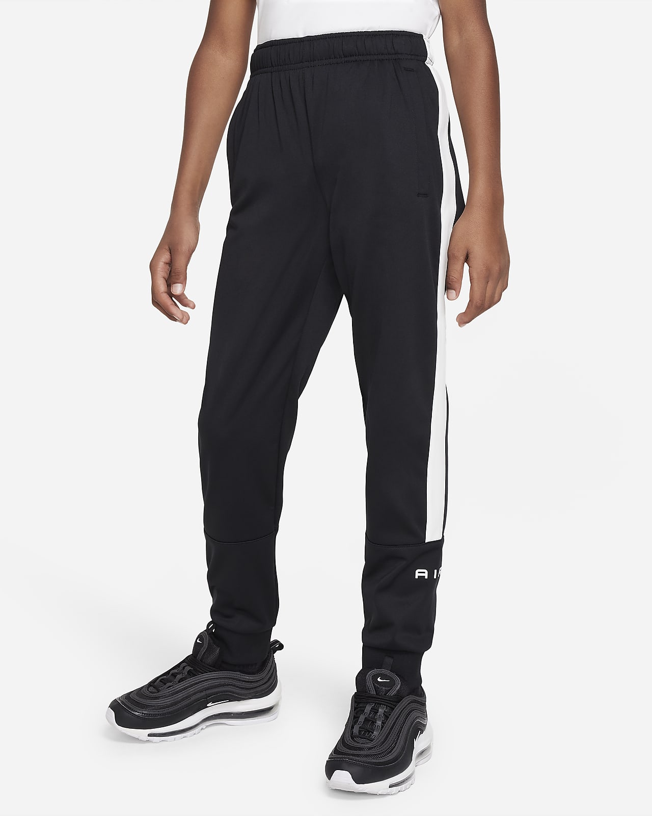 Nike white sales joggers