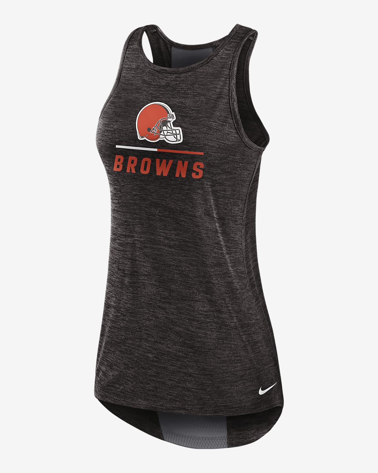 Women's Nike Brown Cleveland Browns High Neck Performance Tank Top Size: Extra Small