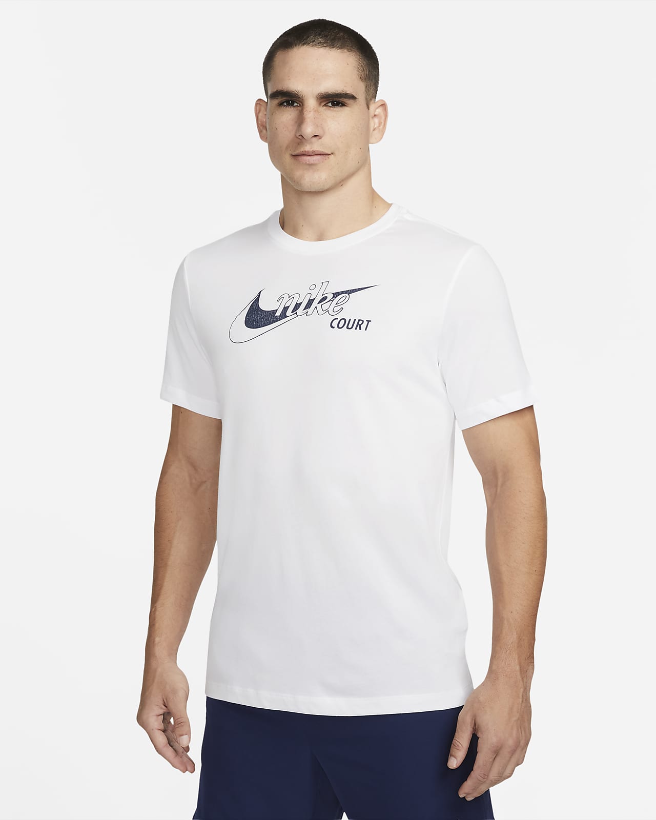 reel Retouch petroleum NikeCourt Dri-FIT Men's Swoosh Tennis T-Shirt. Nike LU