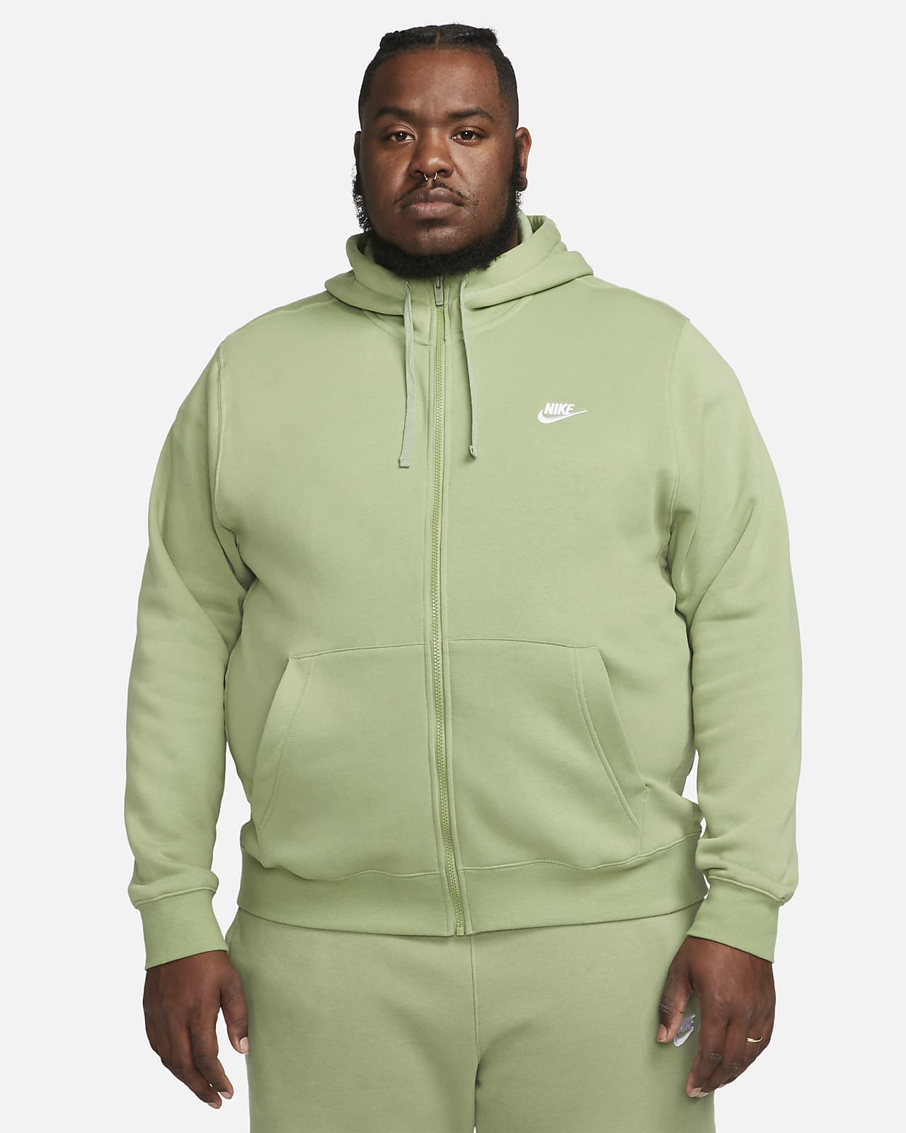 Męska bluza z kapturem i zamkiem na całej długości Nike Sportswear Club