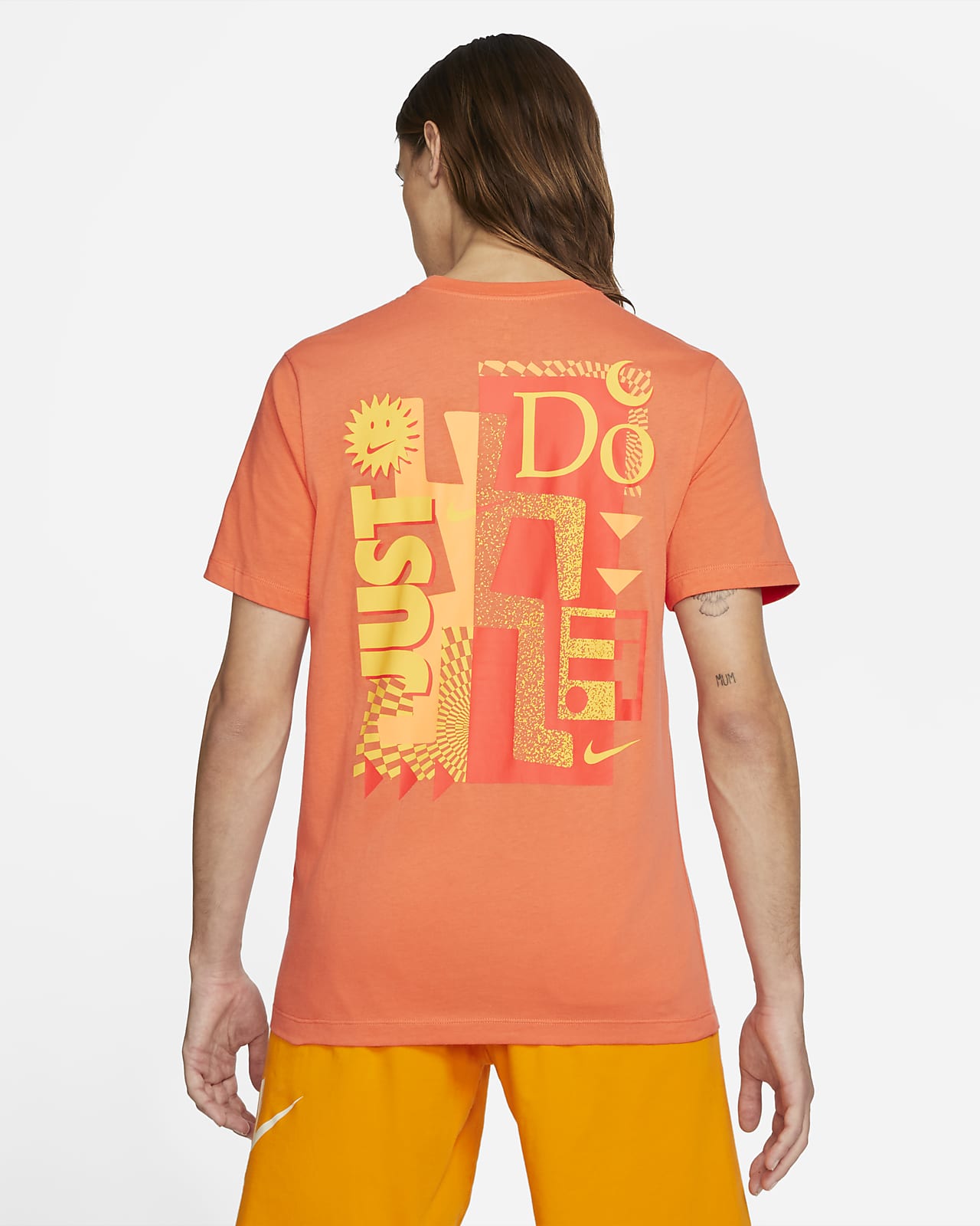 Nike orange t hotsell shirt mens