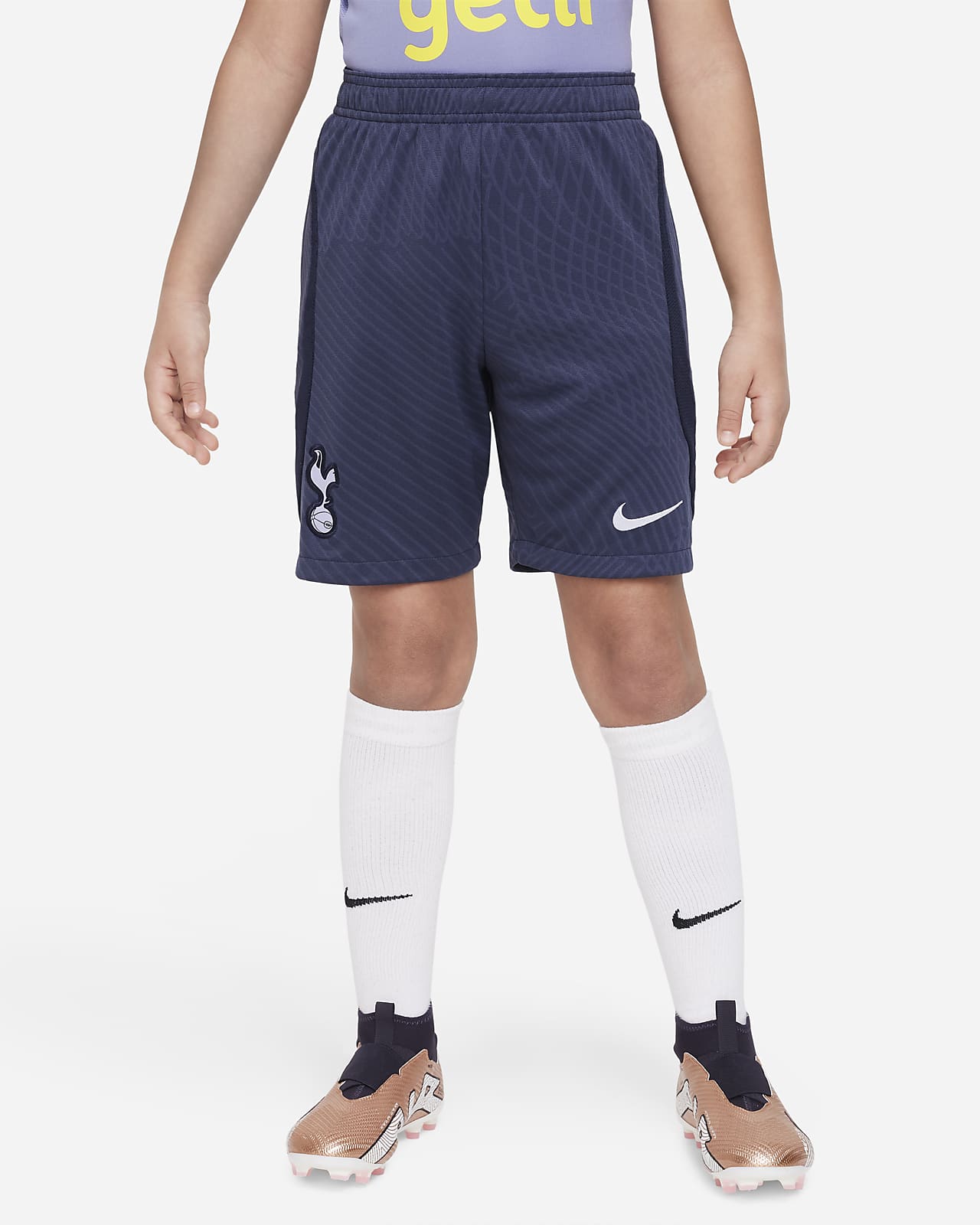 Tottenham Hotspur Strike Nike knit voetbalshorts met Dri-FIT voor kids