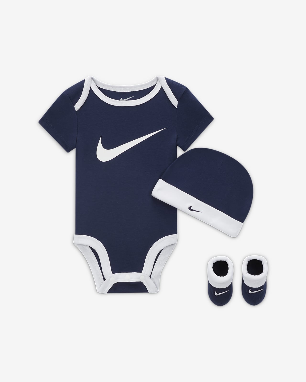 Nike Baby (0-6M) Hat and Booties Set.