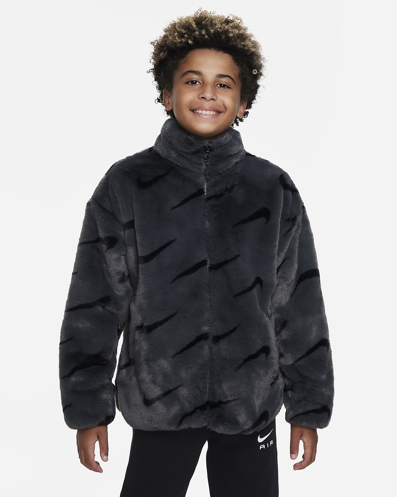 Nike Sportswear Older Kids' Faux Fur Jacket