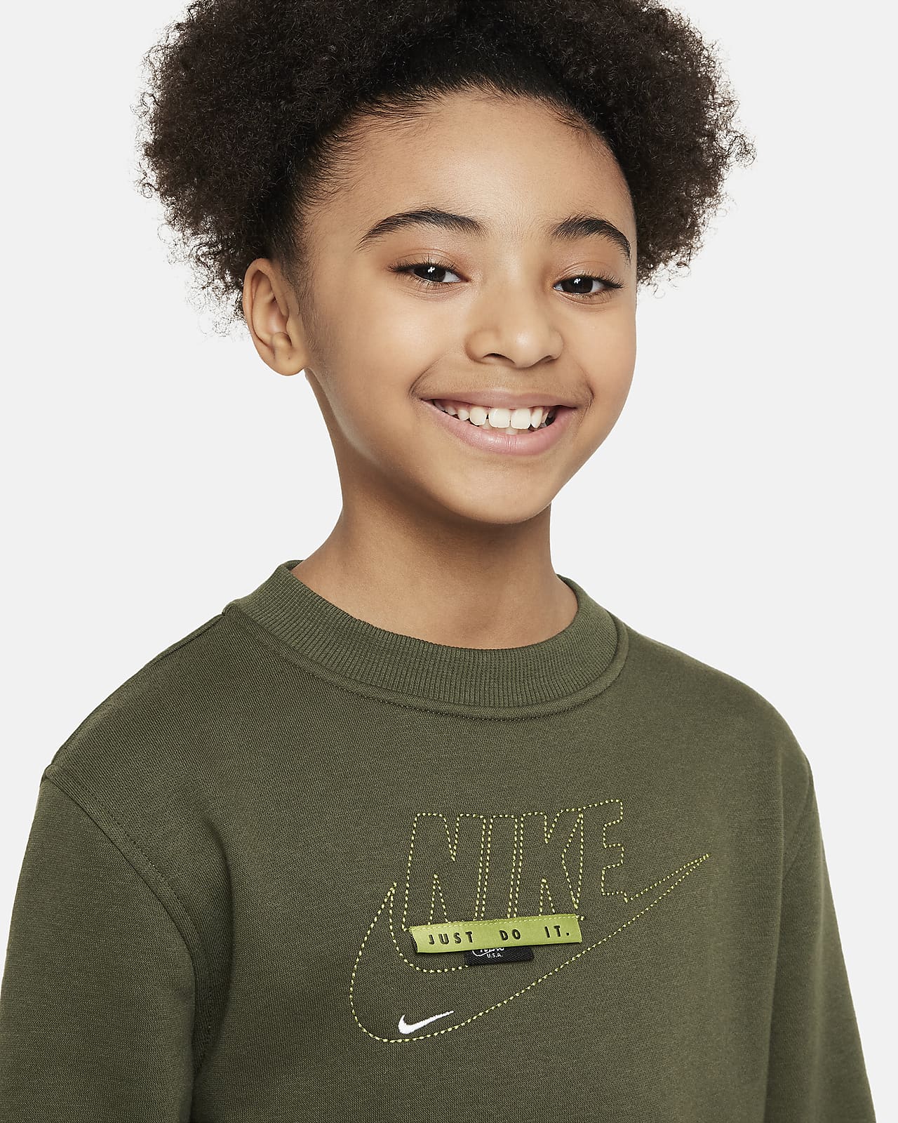 Nike crew 2024 neck green