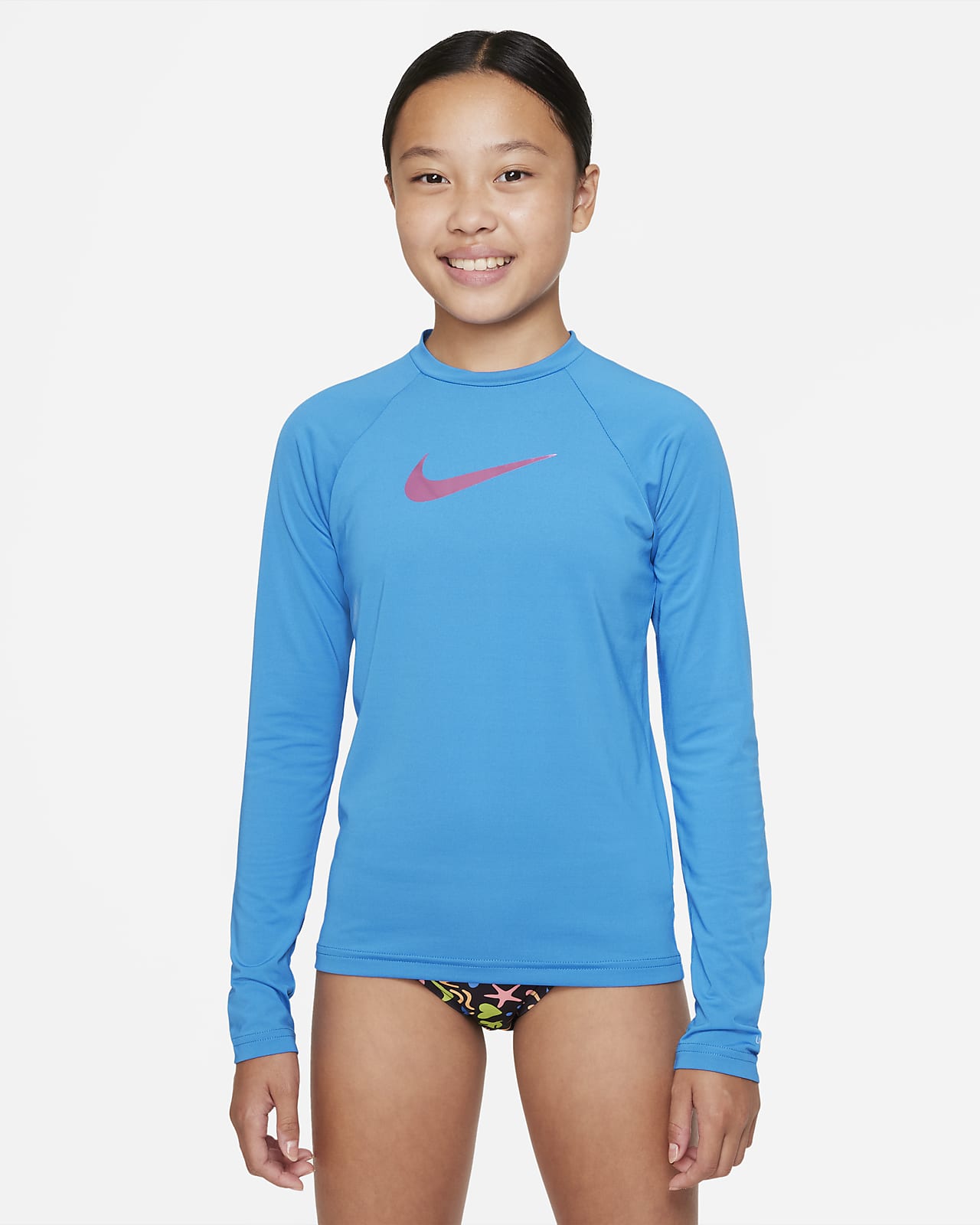 Nike Swoosh Big Kids' (Girls') Long Sleeve Hydroguard. Nike.com