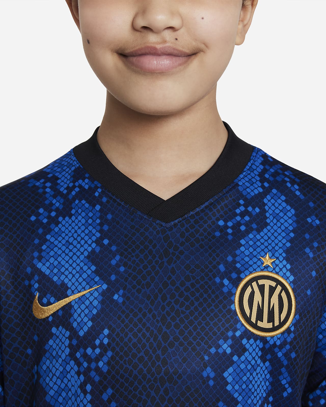 Inter Milan 2021/22 Stadium Thuis Nike voetbalshirt met Dri-FIT voor kids.  Nike NL