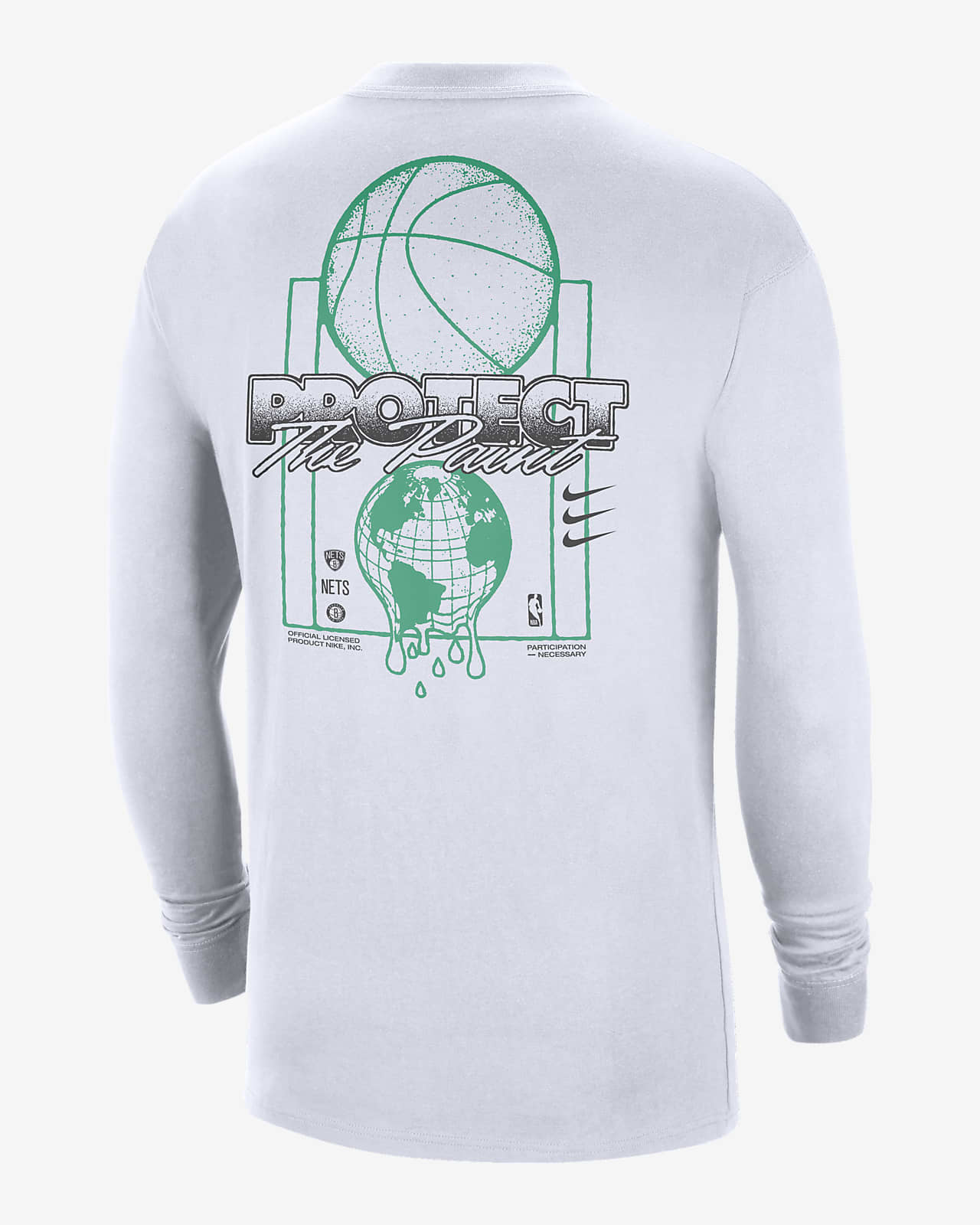 Brooklyn Nets Courtside Men's Nike NBA Long-Sleeve Max90 T-Shirt. Nike SE