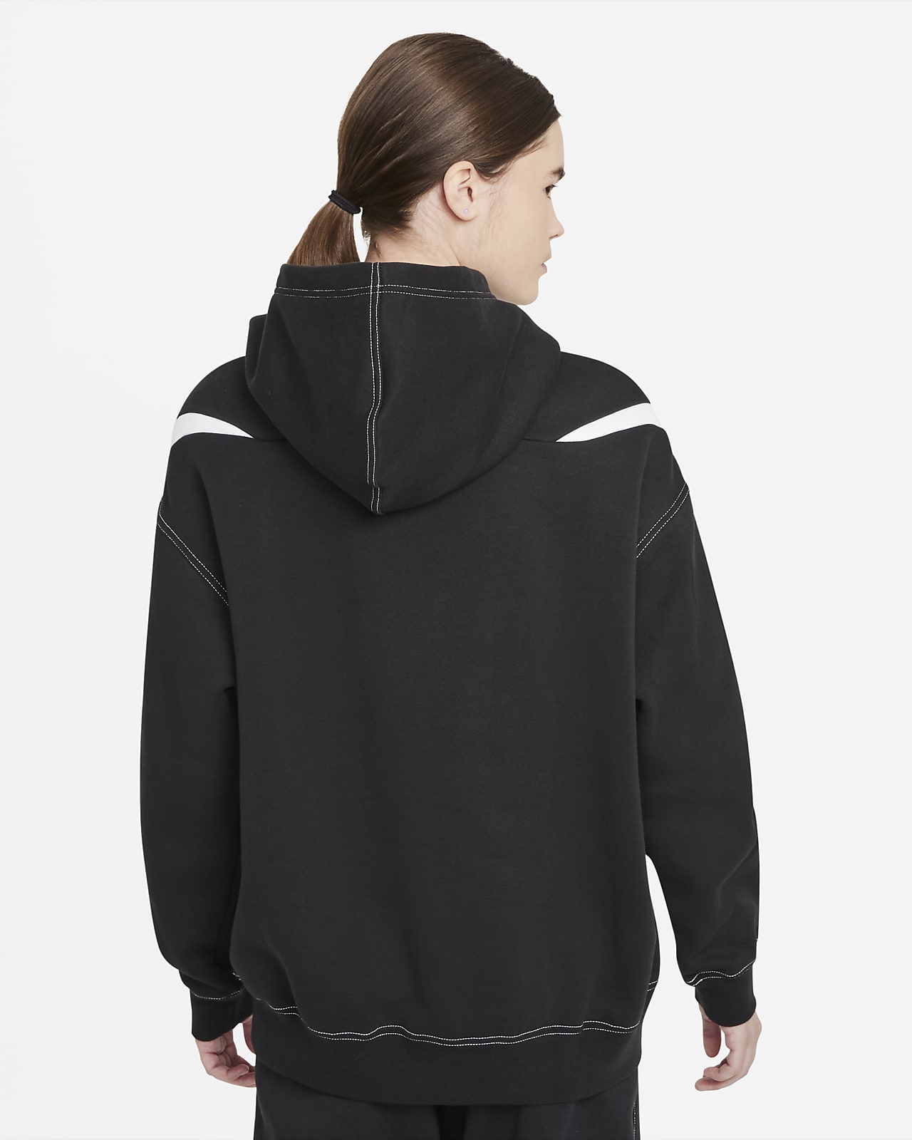Nike Sportswear Swoosh Sudadera con capucha de tejido Fleece oversize -  Mujer. Nike ES